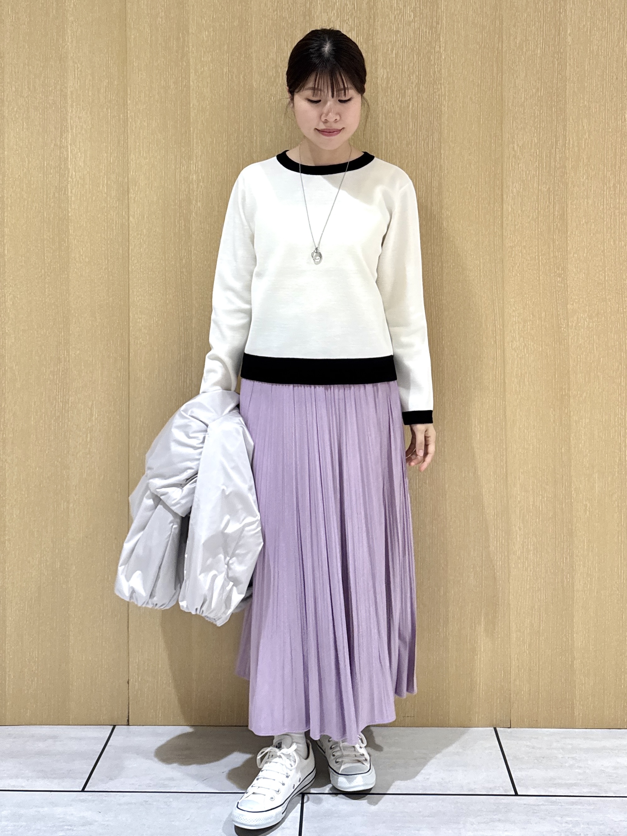 nanaさんの「UNTITLED｜【軽アウター/中綿/秋冬コート】ショートブルゾン」を使ったコーディネート