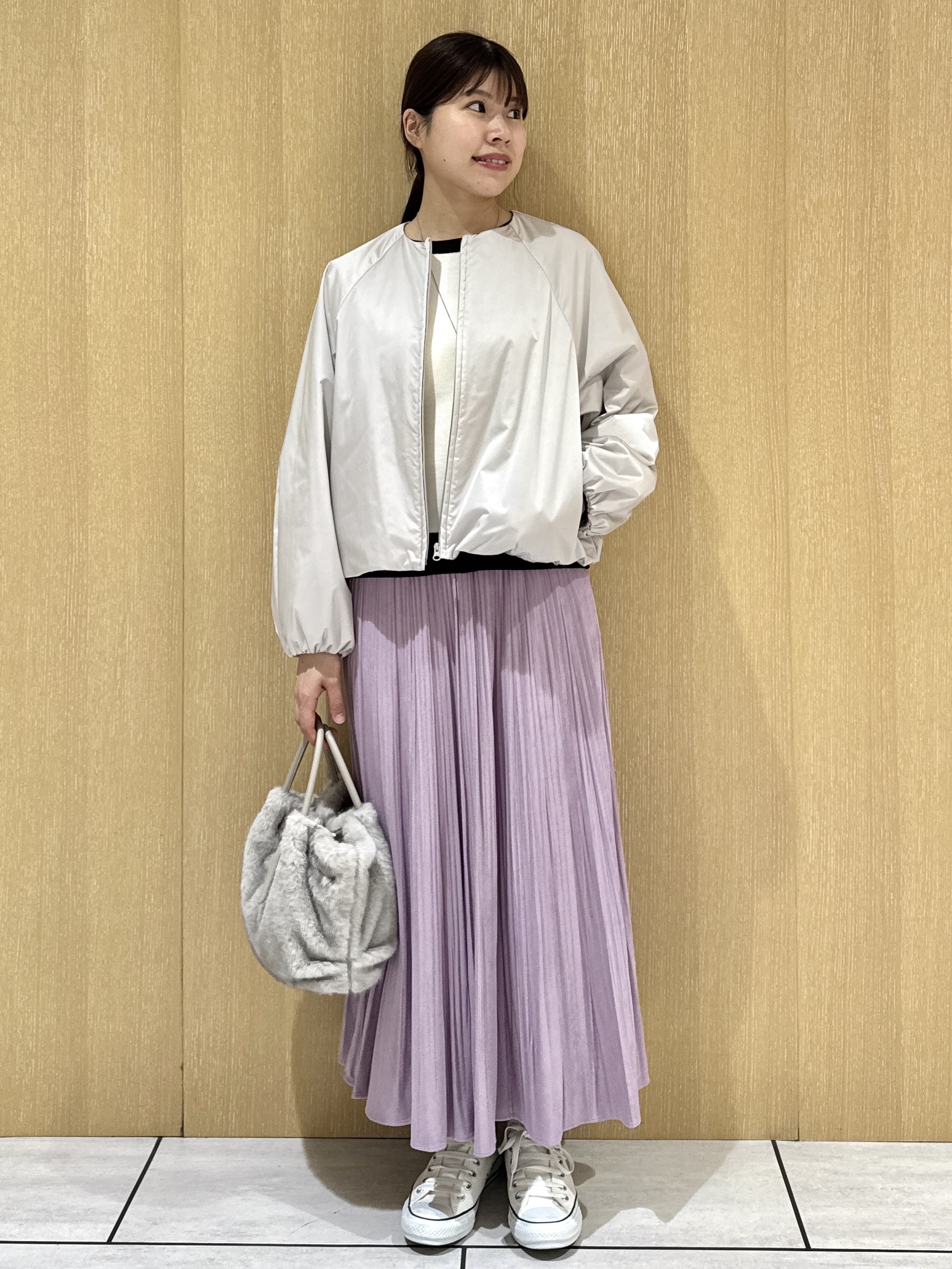 nanaさんの「UNTITLED｜【軽アウター/中綿/秋冬コート】ショートブルゾン」を使ったコーディネート