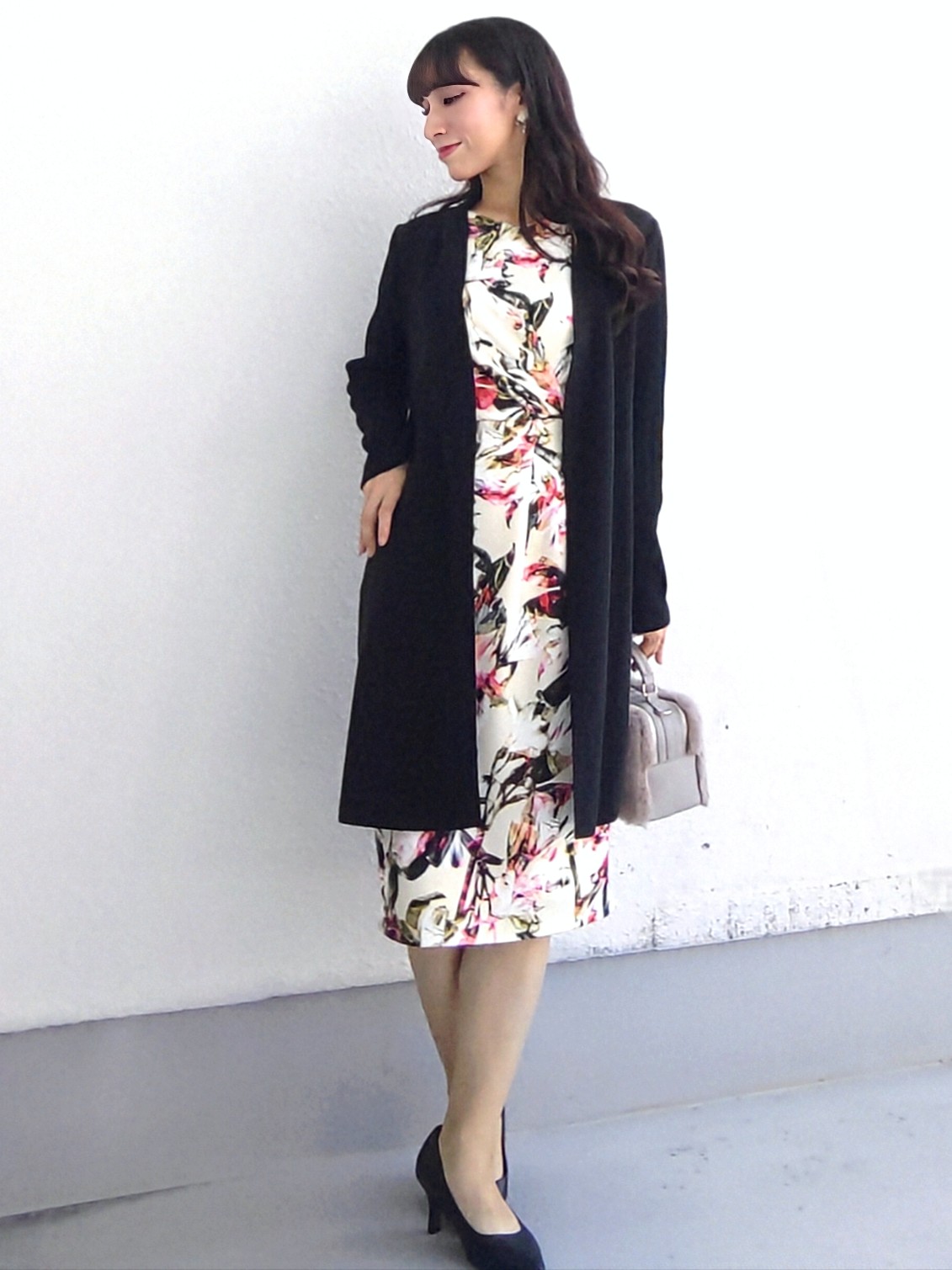 keinaさんの「SunaUna｜【手洗い可／日本製】花柄タイトワンピース」を使ったコーディネート
