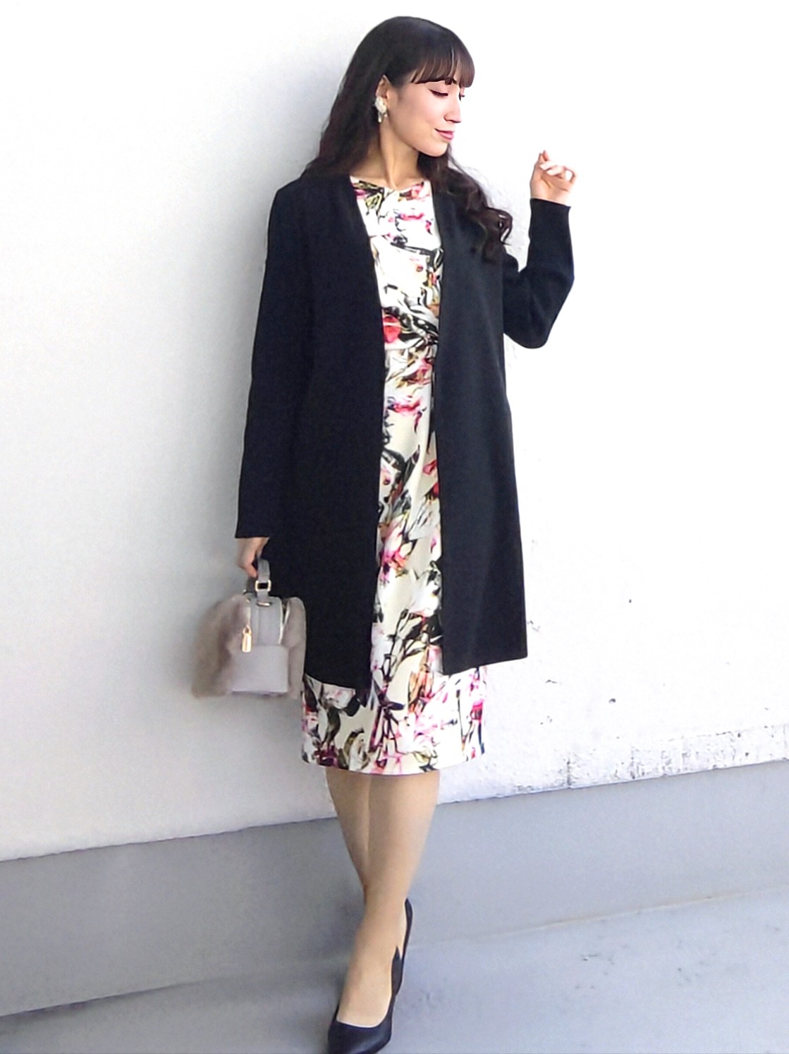 keinaさんの「SunaUna｜【手洗い可／日本製】花柄タイトワンピース」を使ったコーディネート