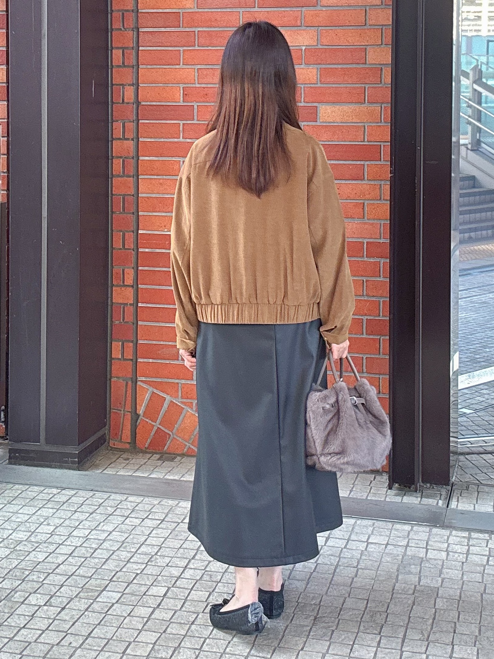 makiさんの「UNTITLED｜【セットアップ可/秋ジャケット】スエードライクブルゾン」を使ったコーディネート