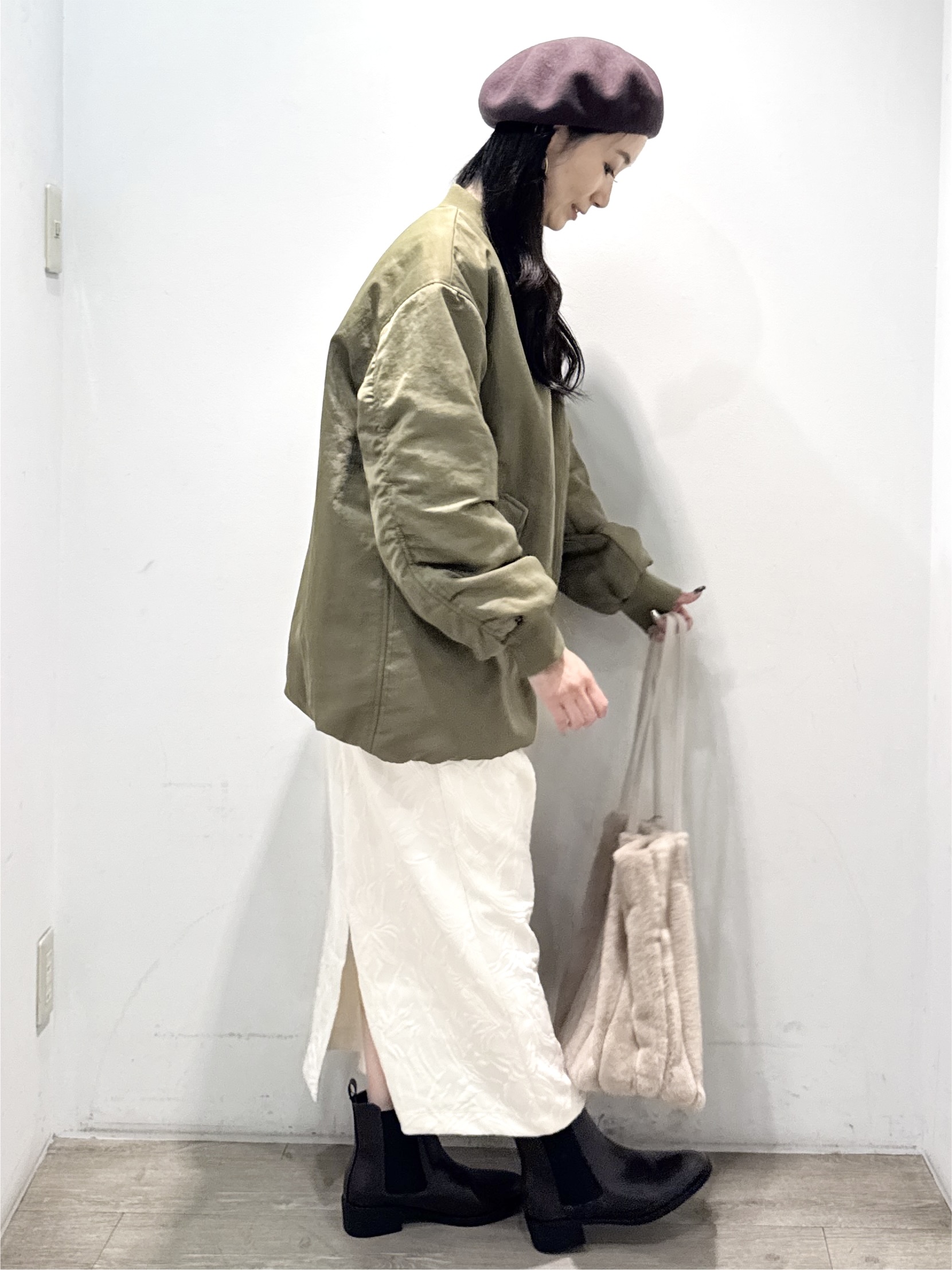 yuicciさんの「OPAQUE.CLIP｜【保温中綿／撥水】ミドルMA－1《洗濯機OK》」を使ったコーディネート