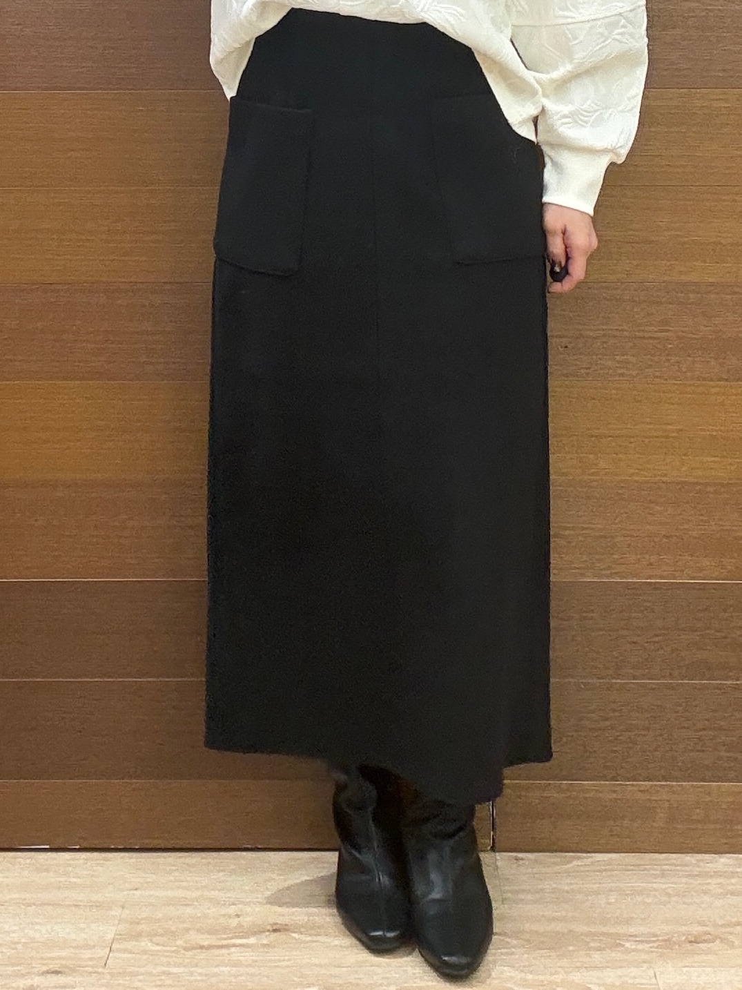maichiさんの「OPAQUE.CLIP｜異素材フリルウールライクコート【吸湿発熱／防シワ／洗える】」を使ったコーディネート
