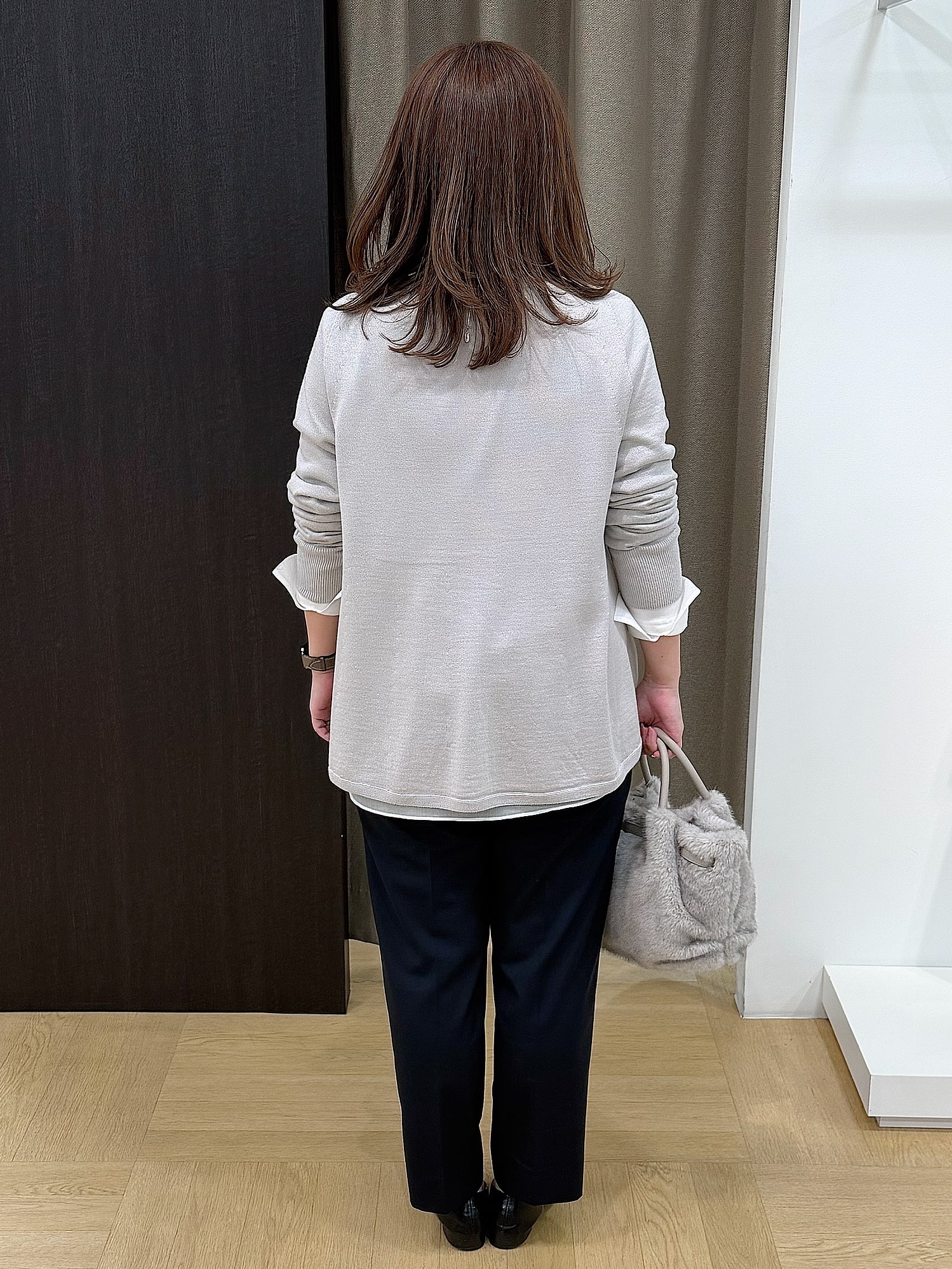 Keiさんの「UNTITLED｜【きれいに体型カバー/8色展開】Aラインシルエットニットプルオーバー」を使ったコーディネート