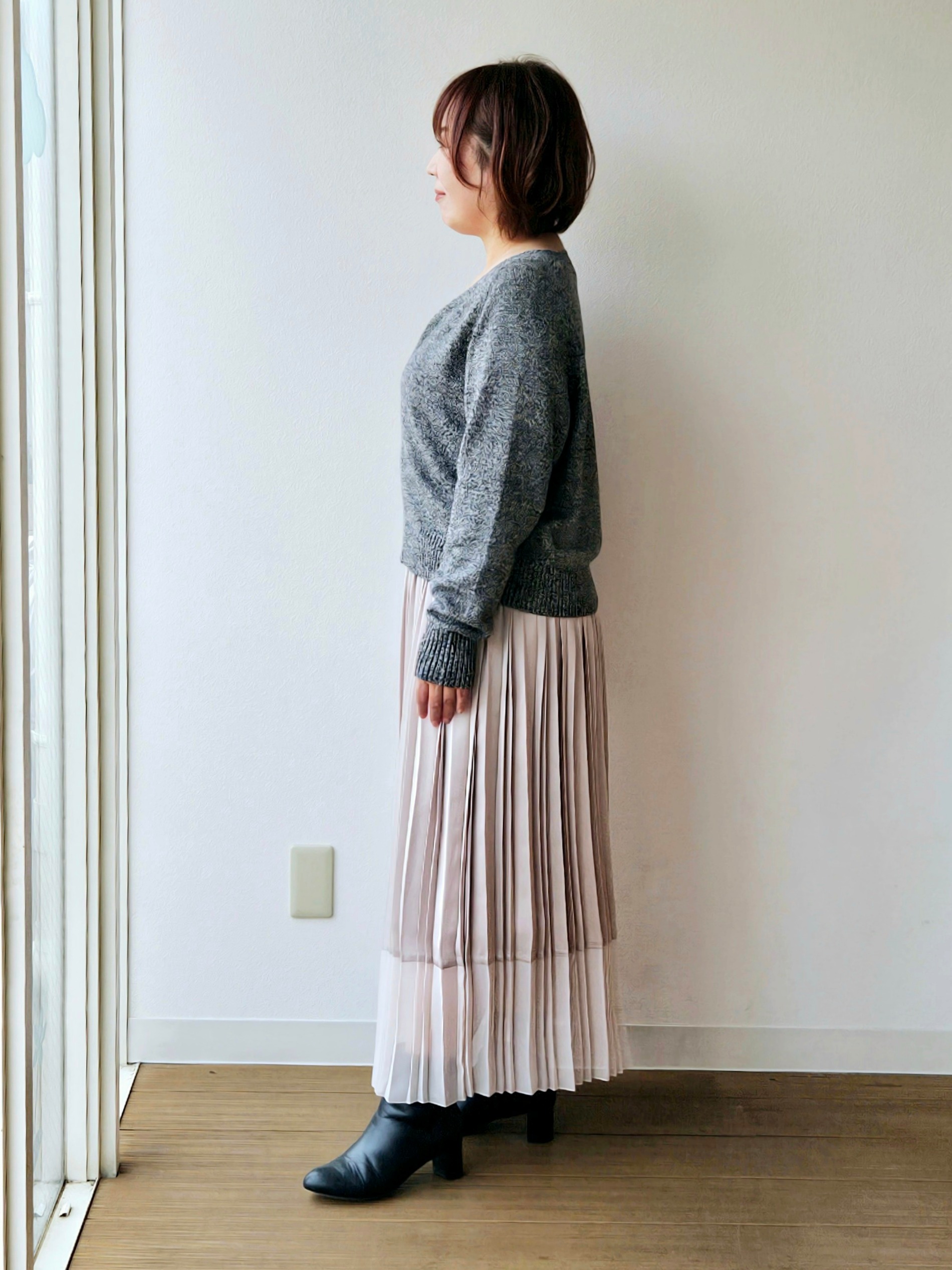 やじまさんの「UNTITLED｜【店頭人気！】杢調ジップカーディガン」を使ったコーディネート