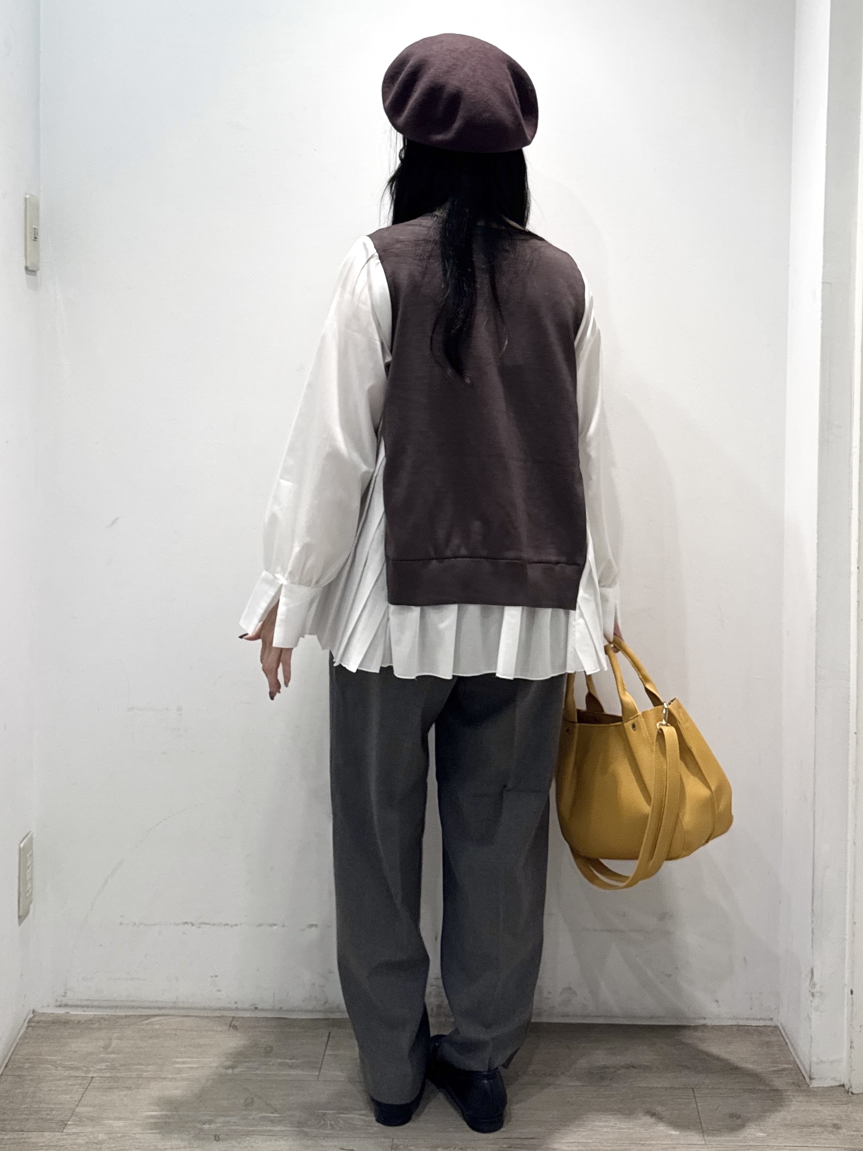 yuicciさんの「OPAQUE.CLIP｜プリーツデザインドッキングニット【洗濯機OK】」を使ったコーディネート