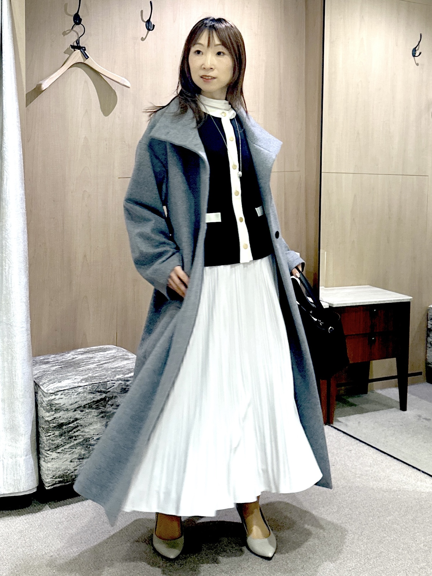 Miwaさんの「UNTITLED｜【アンサンブル可/ジャケットライク】モールラインカーディガン」を使ったコーディネート
