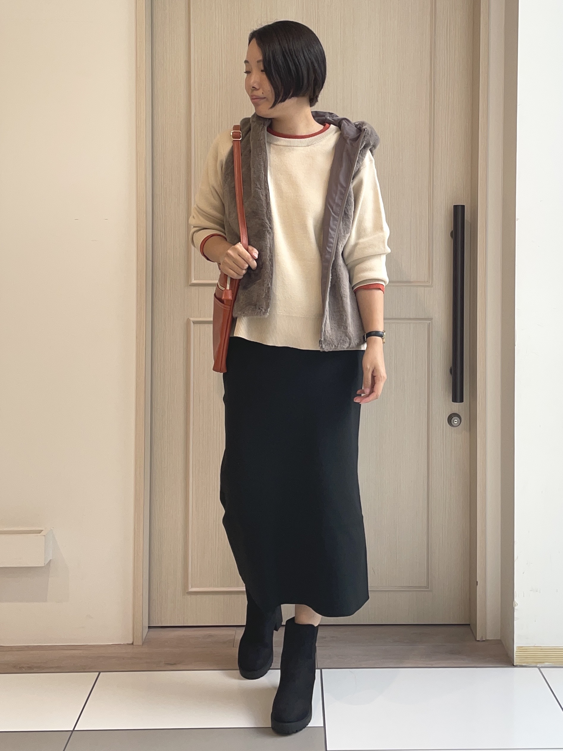 大畠和沙さんの「SHOO･LA･RUE｜【洗濯機可/撥水/マルチWAY】ファーライナー付き 毎日欲張りマンパ」を使ったコーディネート