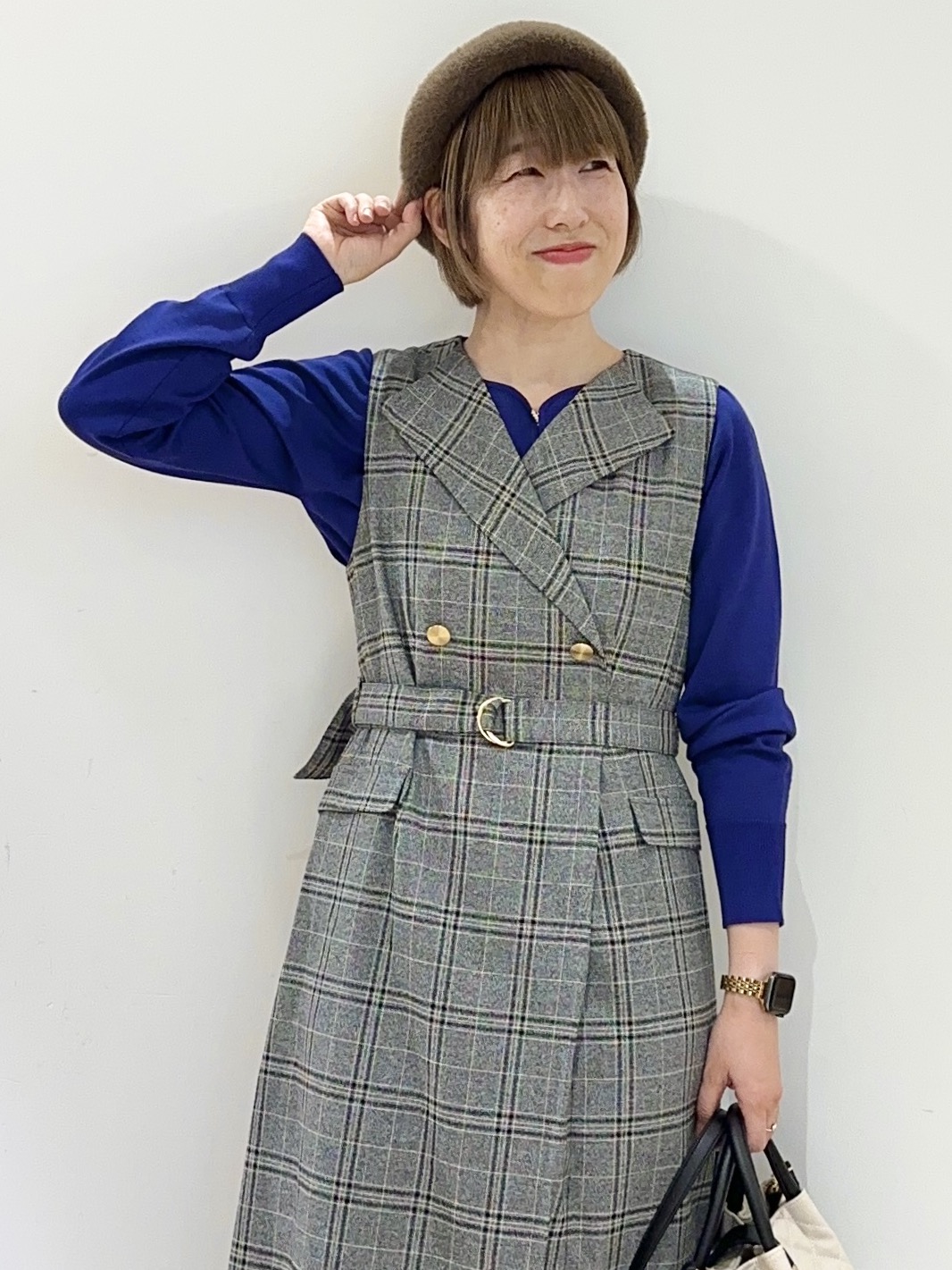 Hana...eさんの「index｜ビジューパーツ付きハートネックニット【洗濯機OK／抗ピリング】」を使ったコーディネート