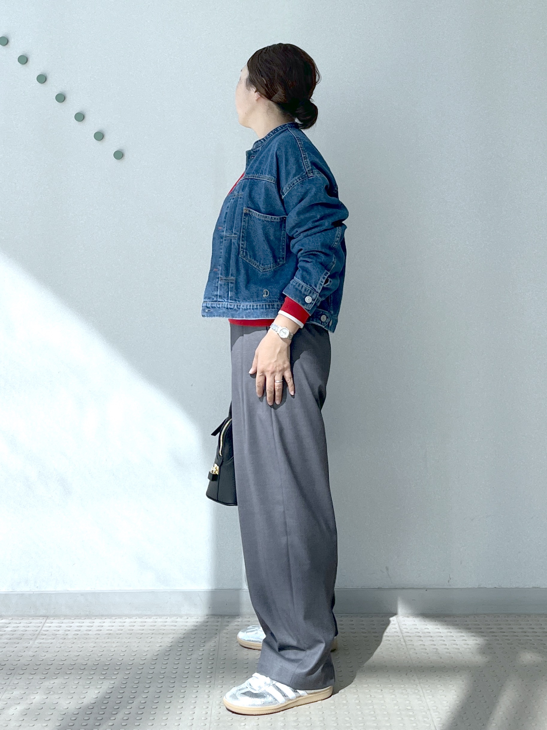 Soeさんの「DRESSTERIOR｜【ウォッシャブル】ヴィンテージバンドカラーGジャン」を使ったコーディネート