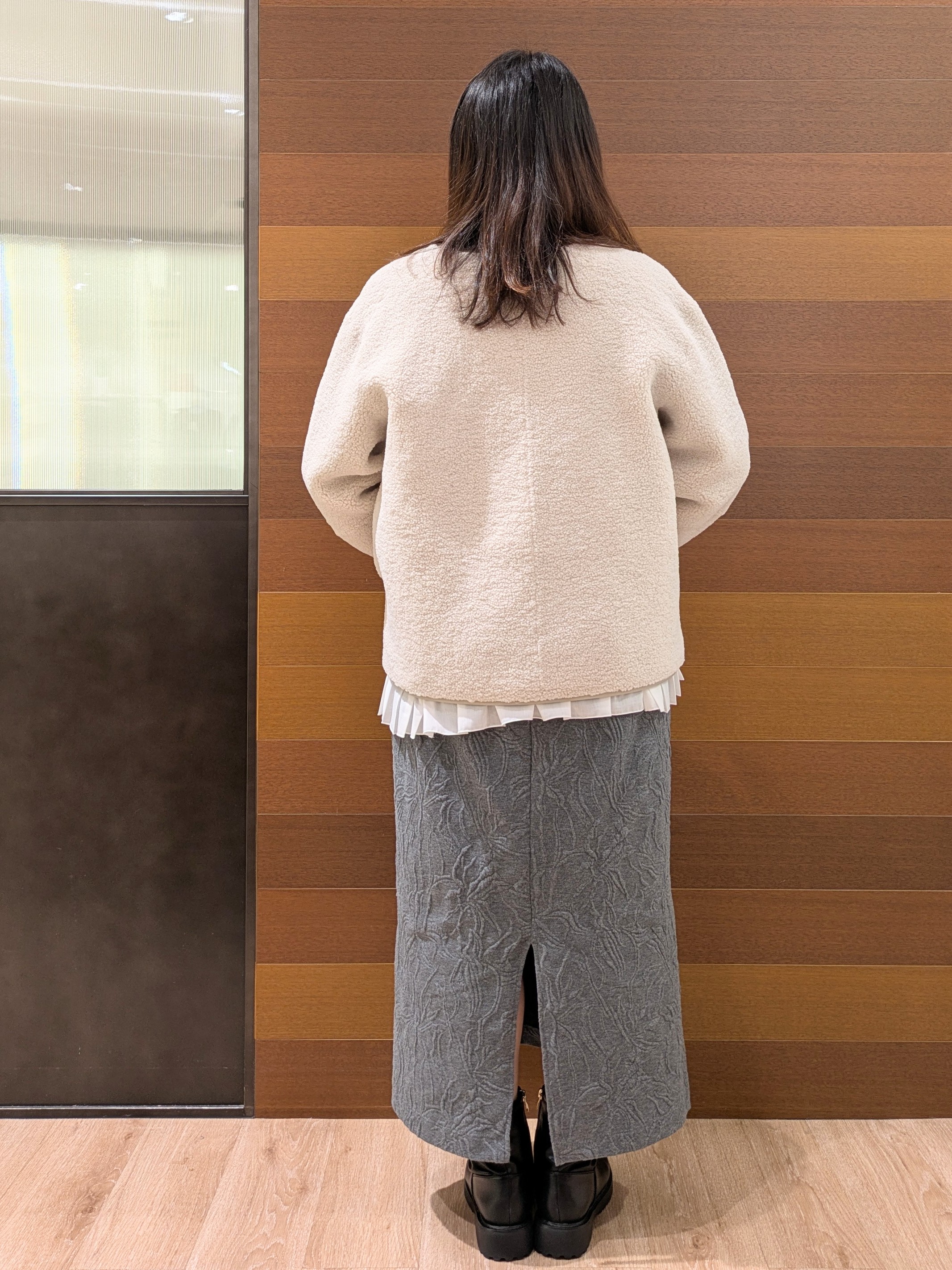 むっちゃんさんの「OPAQUE.CLIP｜《リバーシブル》ボア&times;フリースアウター」を使ったコーディネート