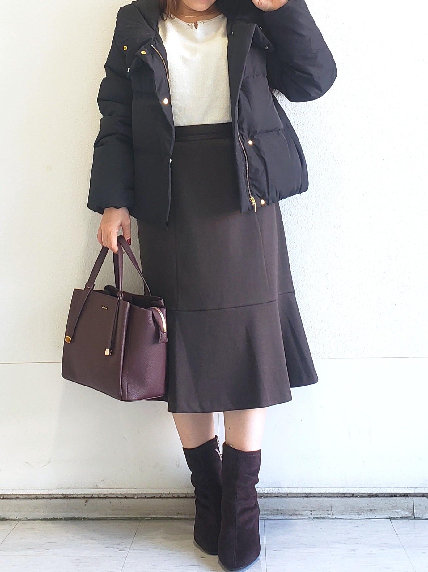 Riaさんの「index｜河田ダウンショートコート 【洗濯機OK／静電気防止（裏地）／撥水／XS-3L】」を使ったコーディネート