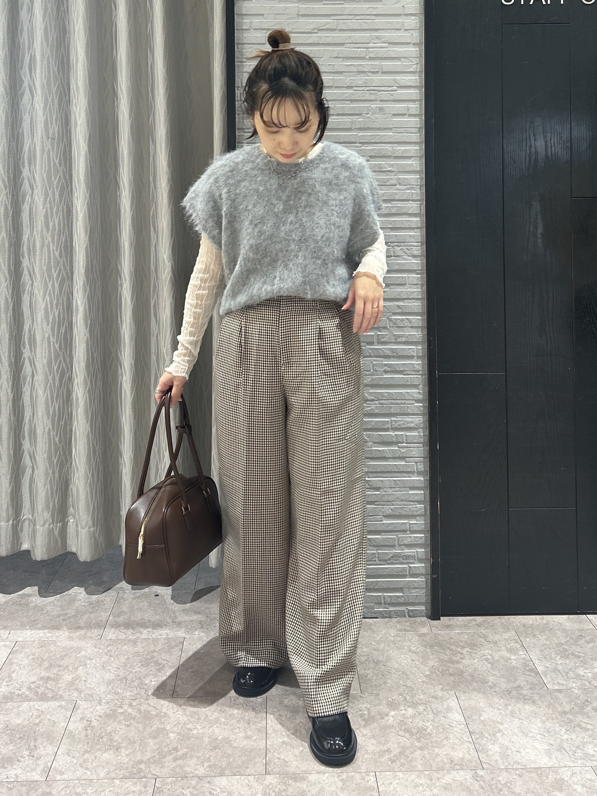 ga_riさんの「THE SHOP TK｜ふわふわシャギーフレンチニット」を使ったコーディネート