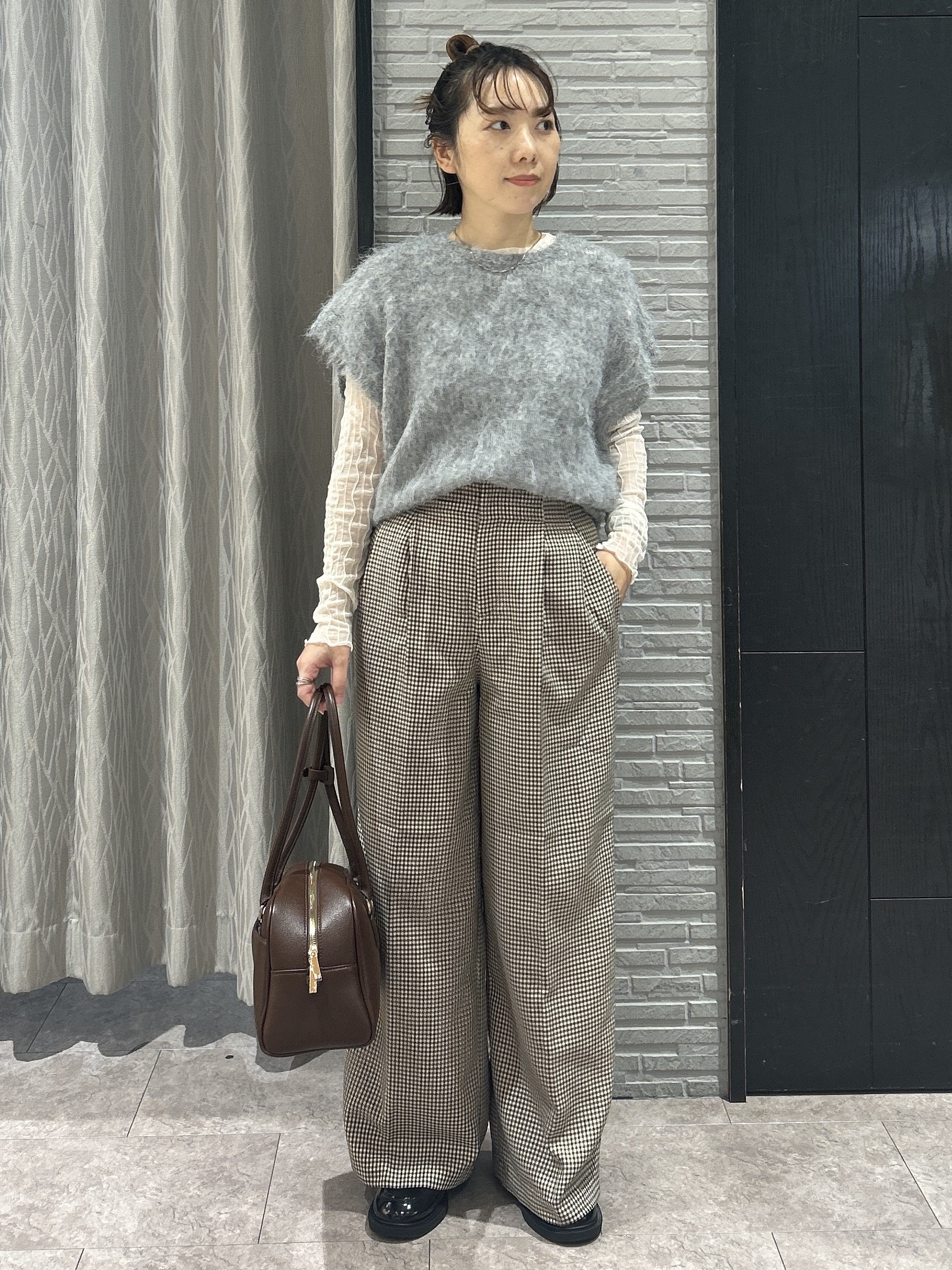 ga_riさんの「THE SHOP TK｜ふわふわシャギーフレンチニット」を使ったコーディネート