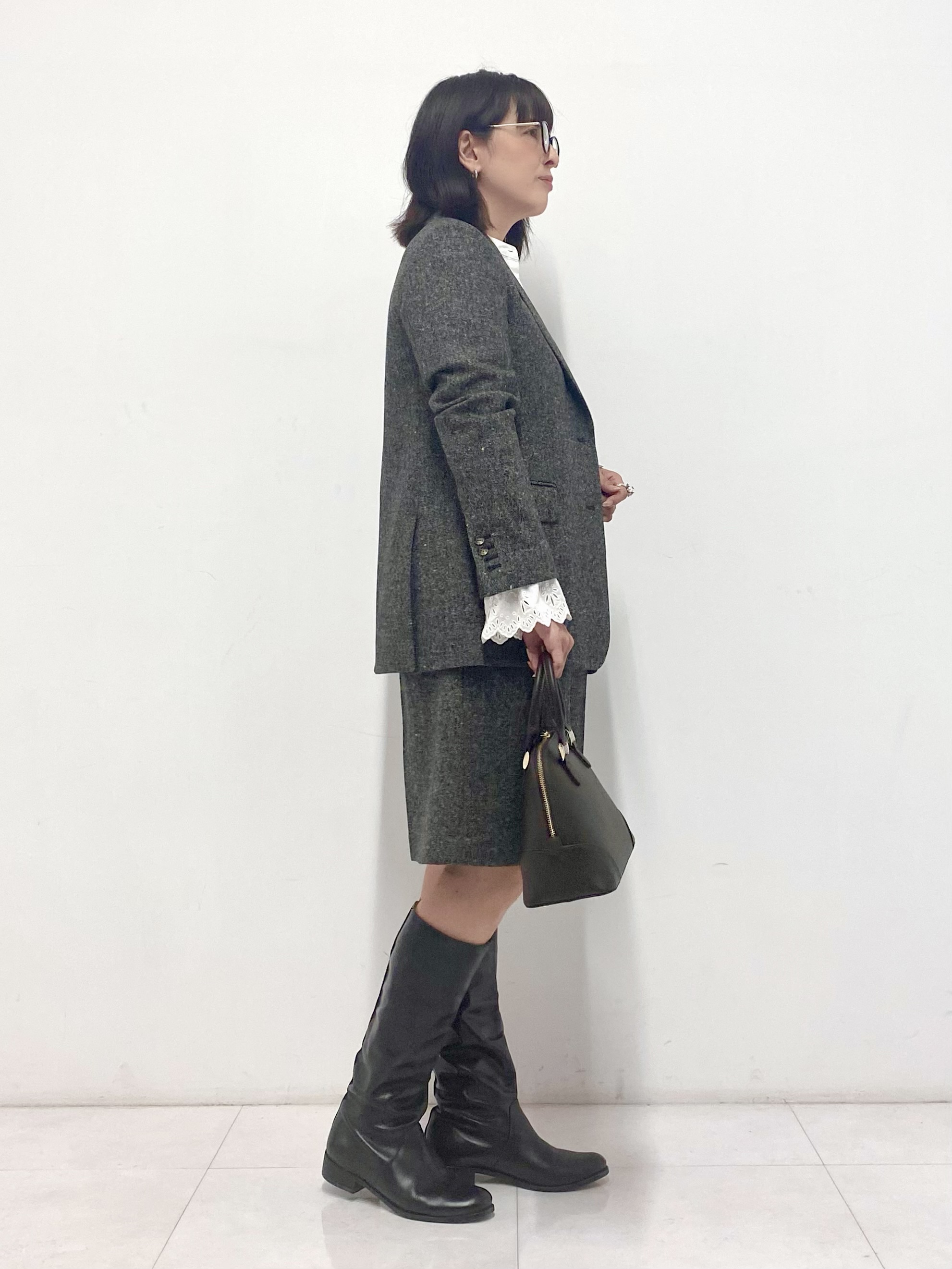 Sawaguchiさんの「DRESSTERIOR｜【セットアップ可】ネップツイード ジャケット」を使ったコーディネート