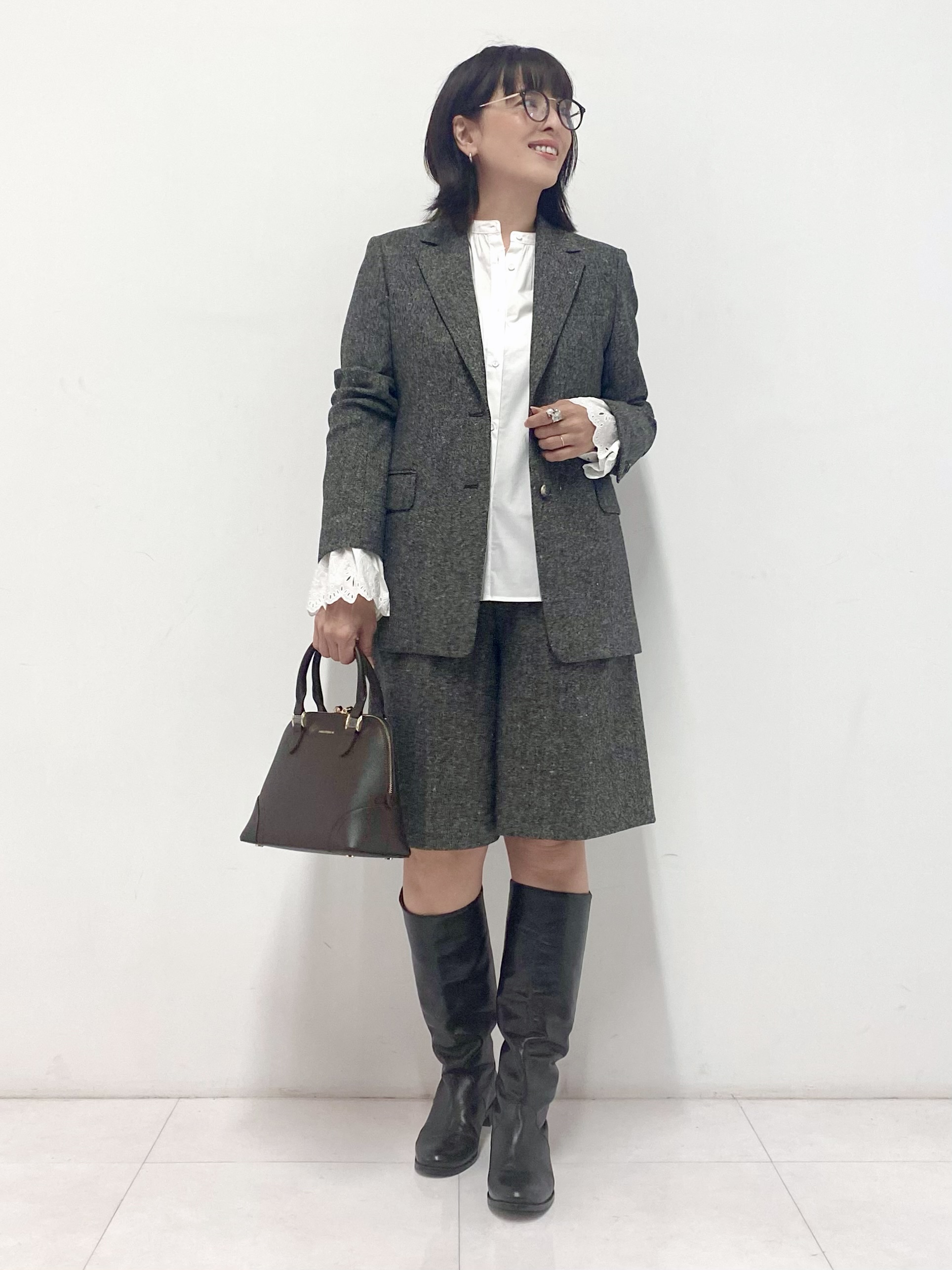 Sawaguchiさんの「DRESSTERIOR｜【セットアップ可】ネップツイード ジャケット」を使ったコーディネート