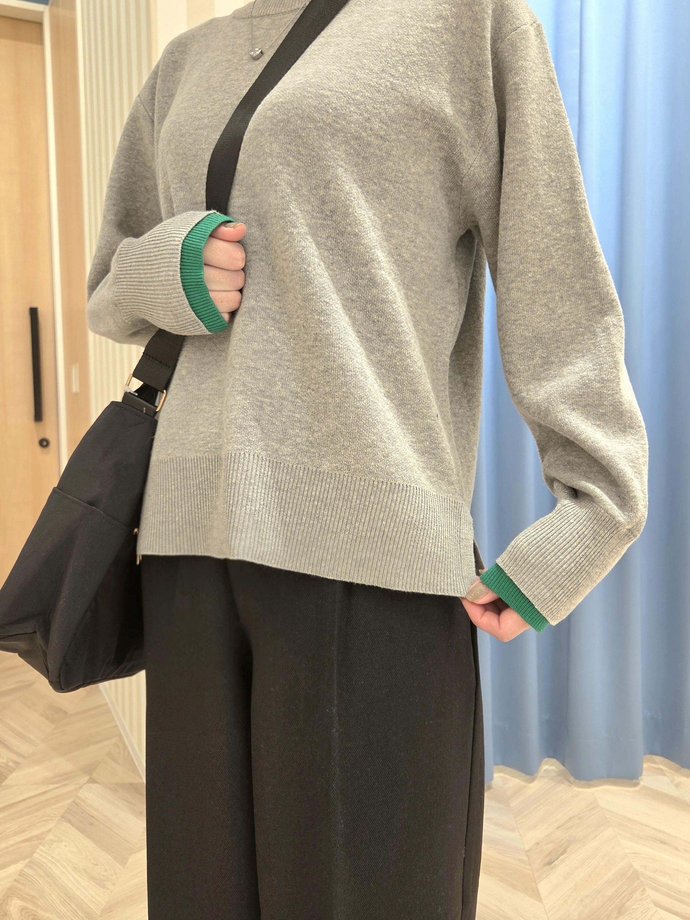 Ikumiさんの「SHOO･LA･RUE｜【洗濯機可/S-LL】配色がアクセントに。スウェットライクニット」を使ったコーディネート