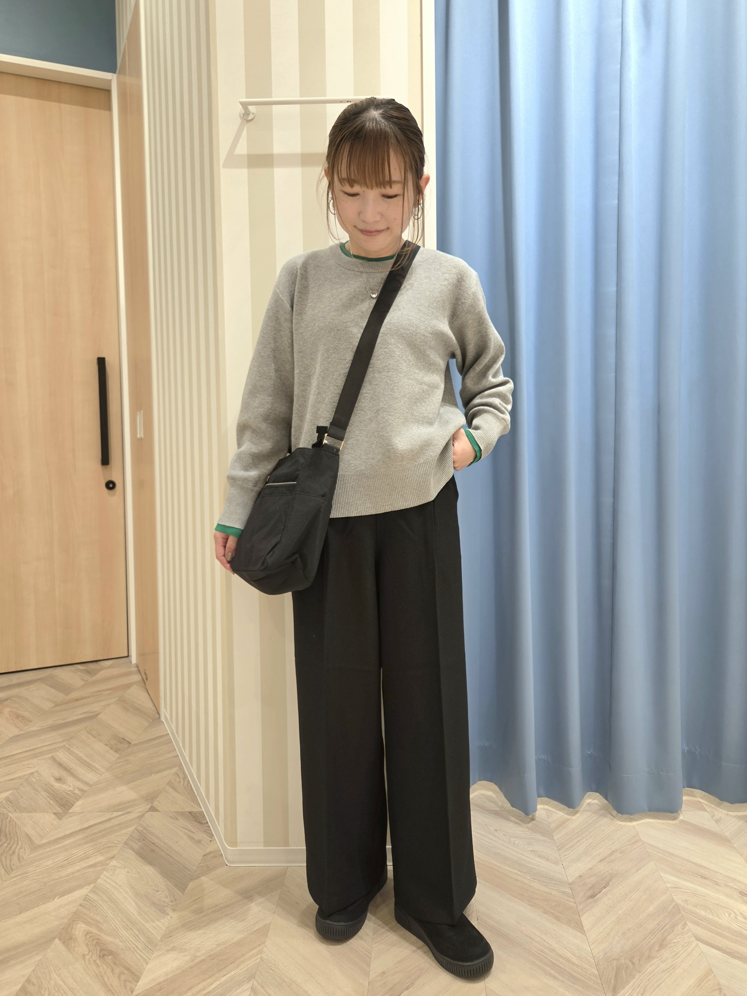 Ikumiさんの「SHOO･LA･RUE｜【洗濯機可/S-LL】配色がアクセントに。スウェットライクニット」を使ったコーディネート