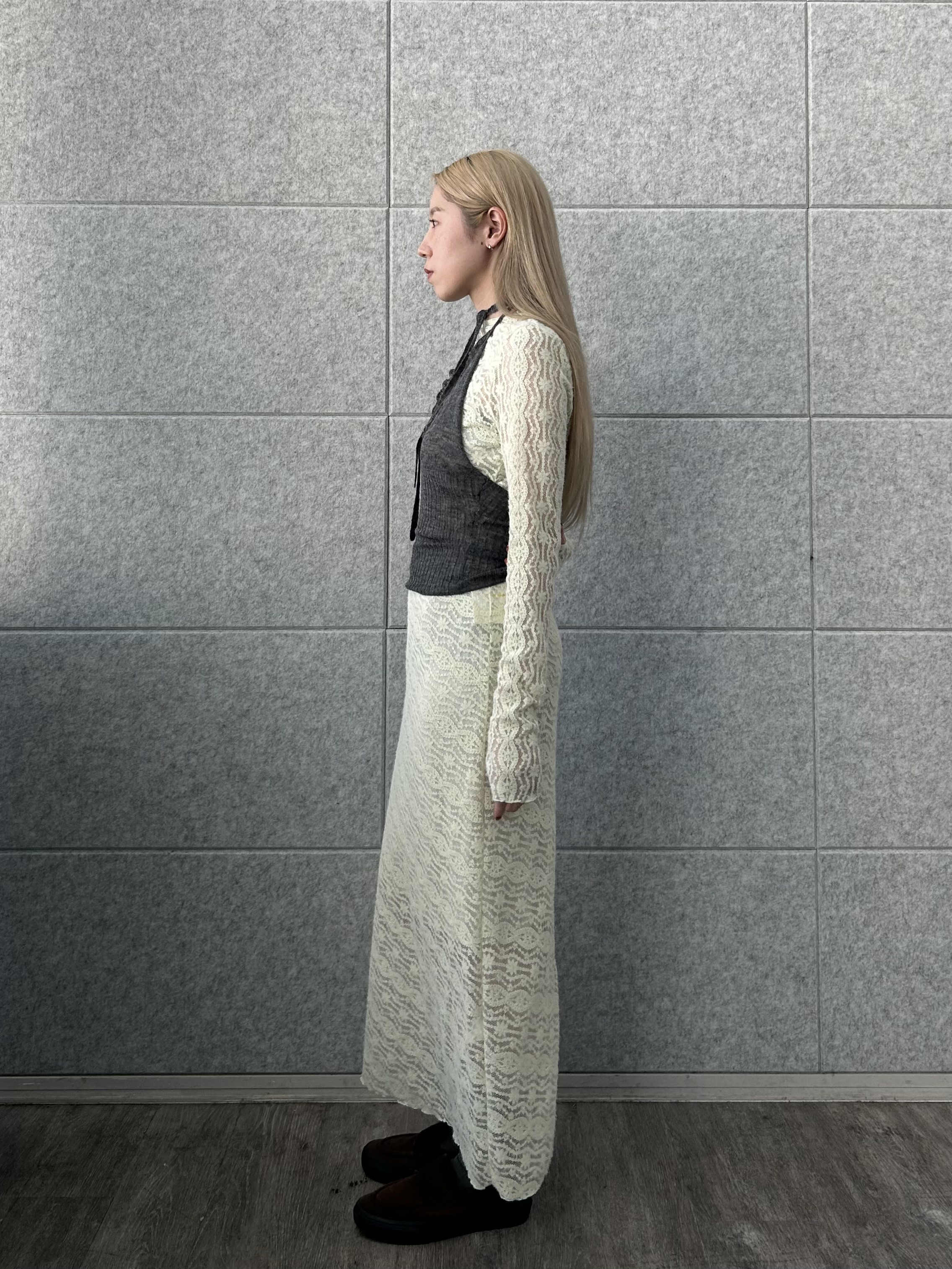 honoka Aさんの「CODE A｜veil lace Jersey dress」を使ったコーディネート