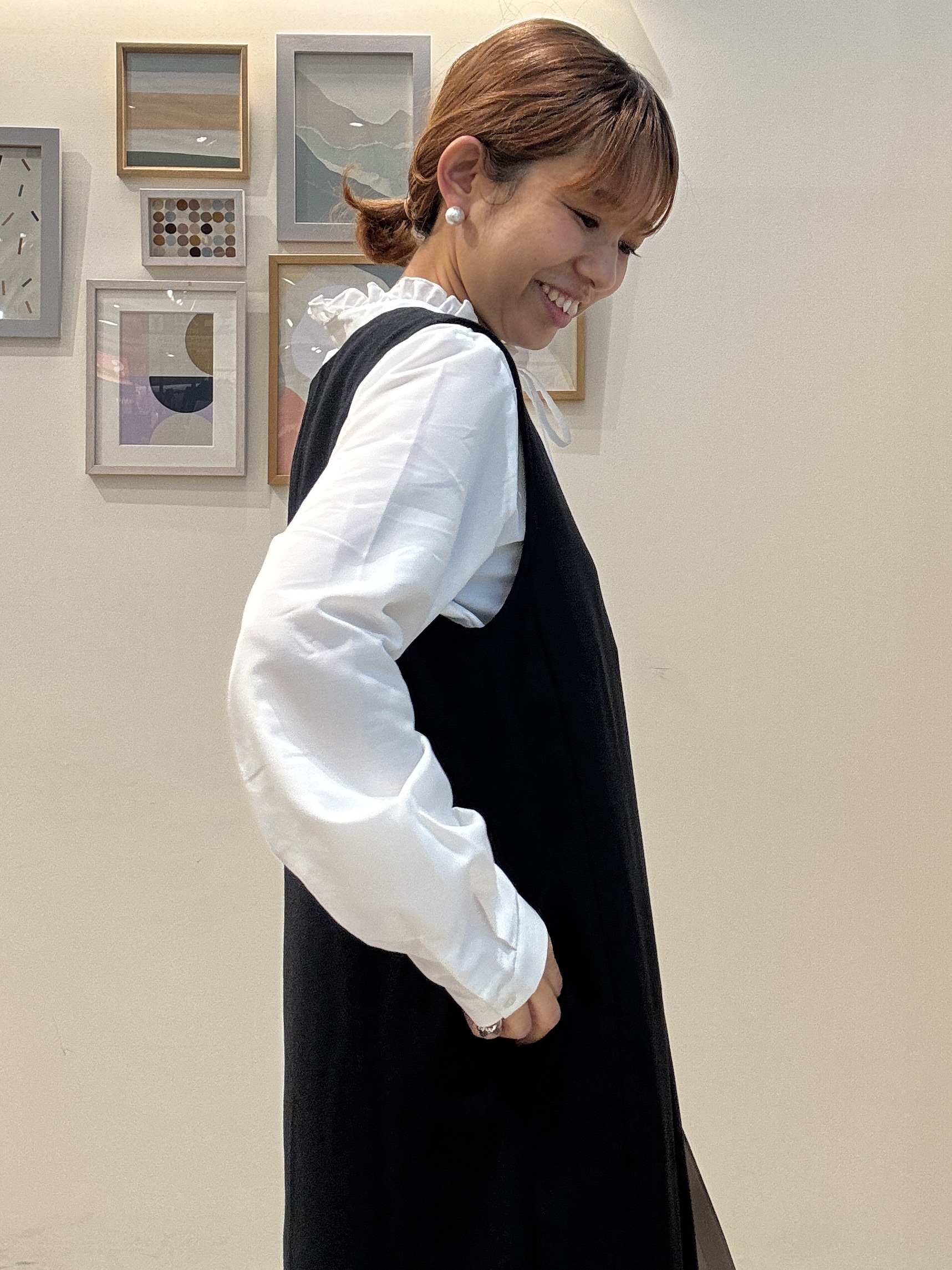 たけぴさんの「SHOO･LA･RUE｜【S-LL/洗濯機可/静電気防止】もちもち配色ダブルフェイスカーディガン」を使ったコーディネート