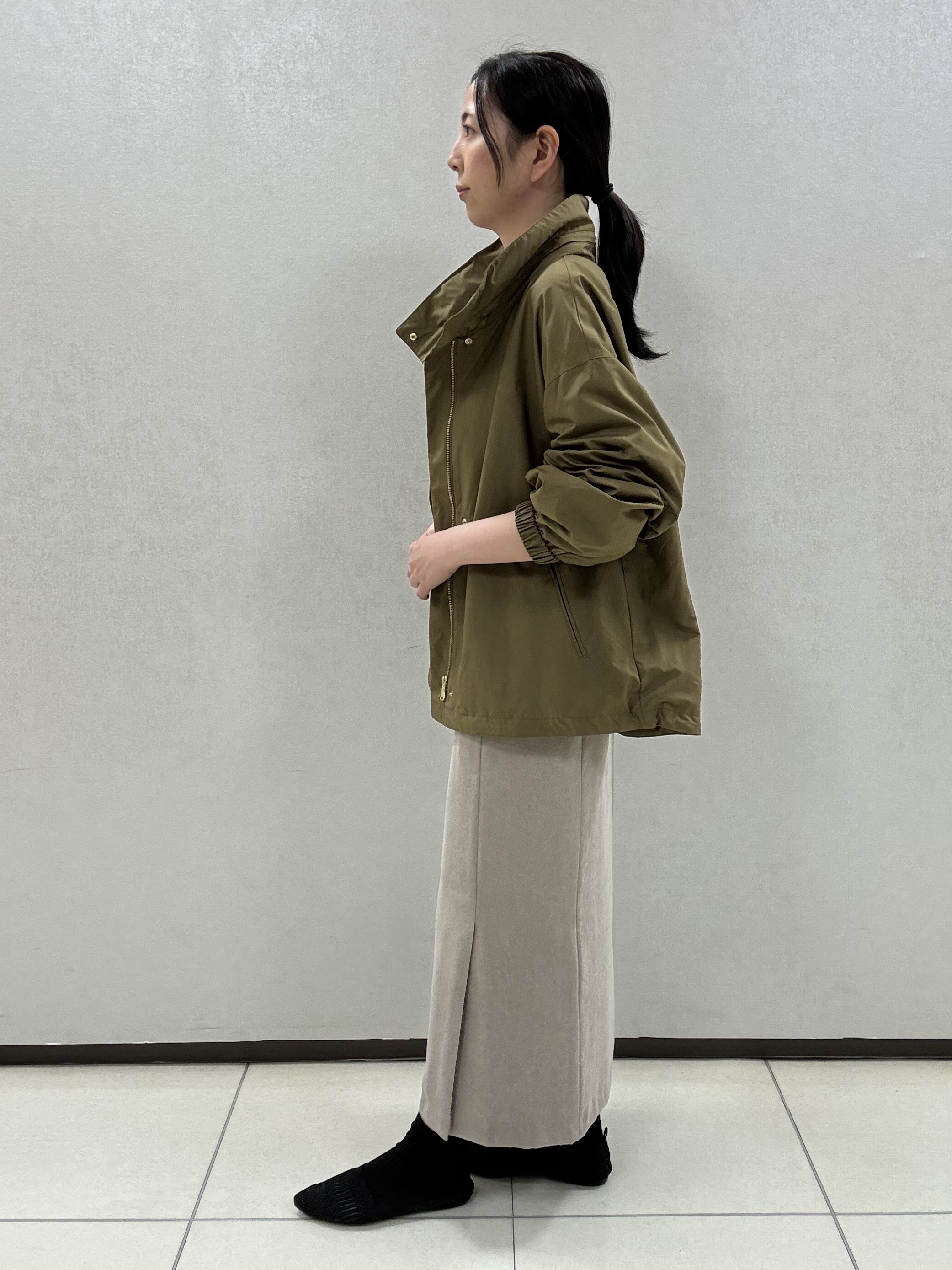 miiさんの「UNTITLED｜【撥水/軽アウター/2way】タフタマウンテンパーカー」を使ったコーディネート
