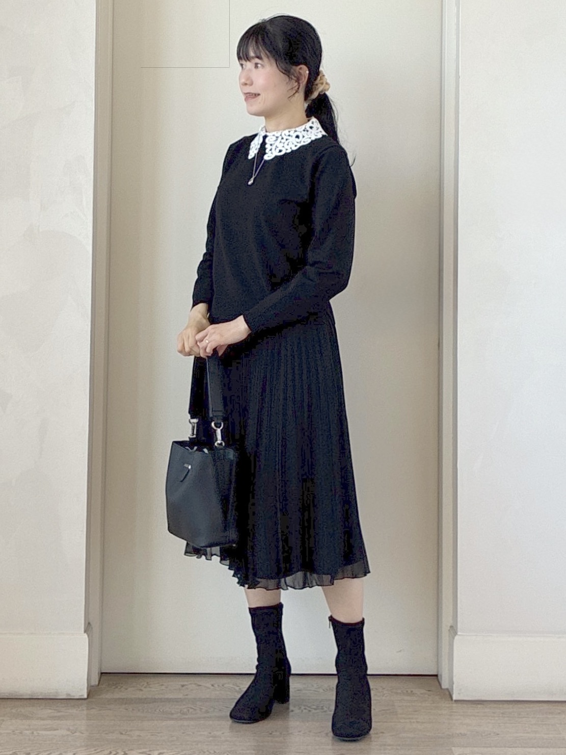  beni_gingerさんの「Reflect｜【付け衿】レース衿付きストレッチニット」を使ったコーディネート