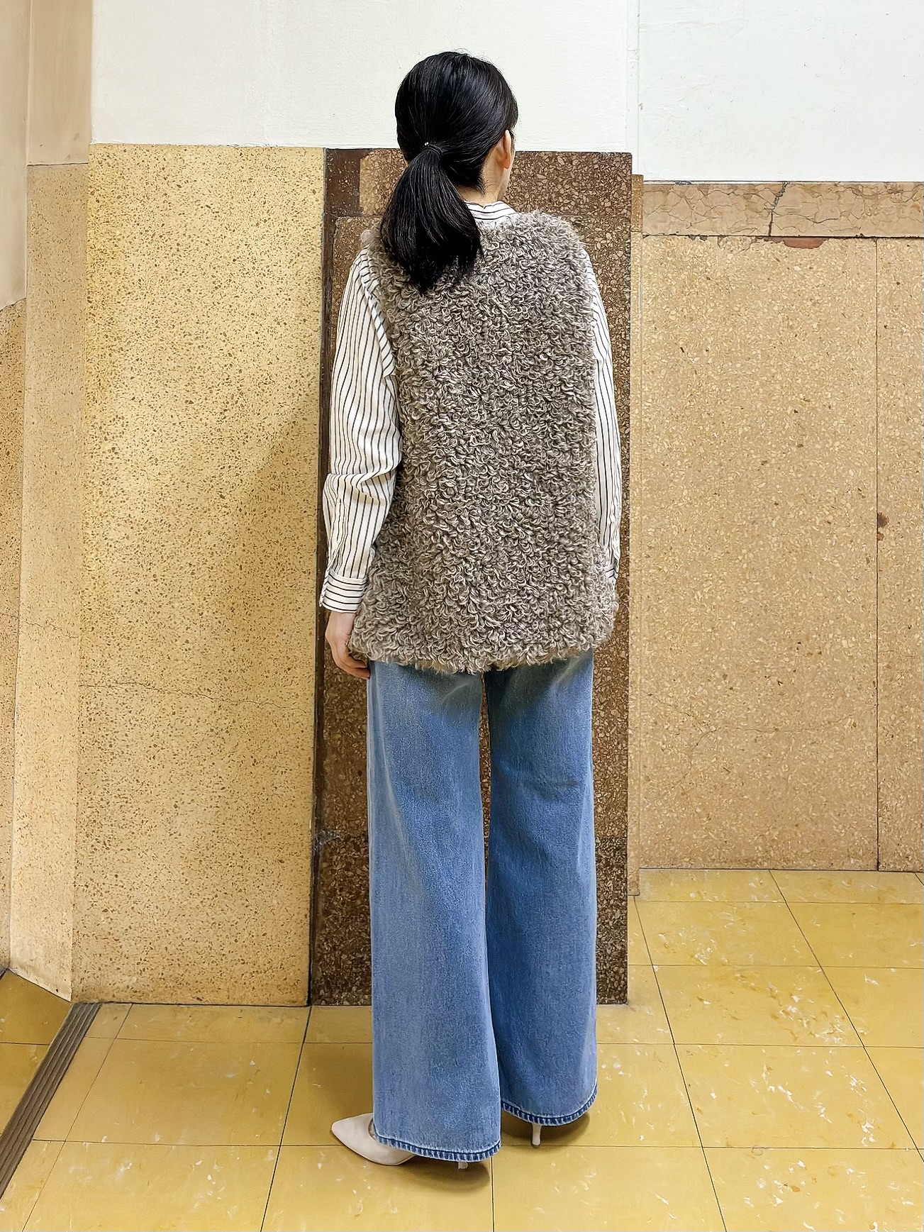 hattoriさんの「INDIVI｜【新作登場！】美脚ワイドデニム」を使ったコーディネート