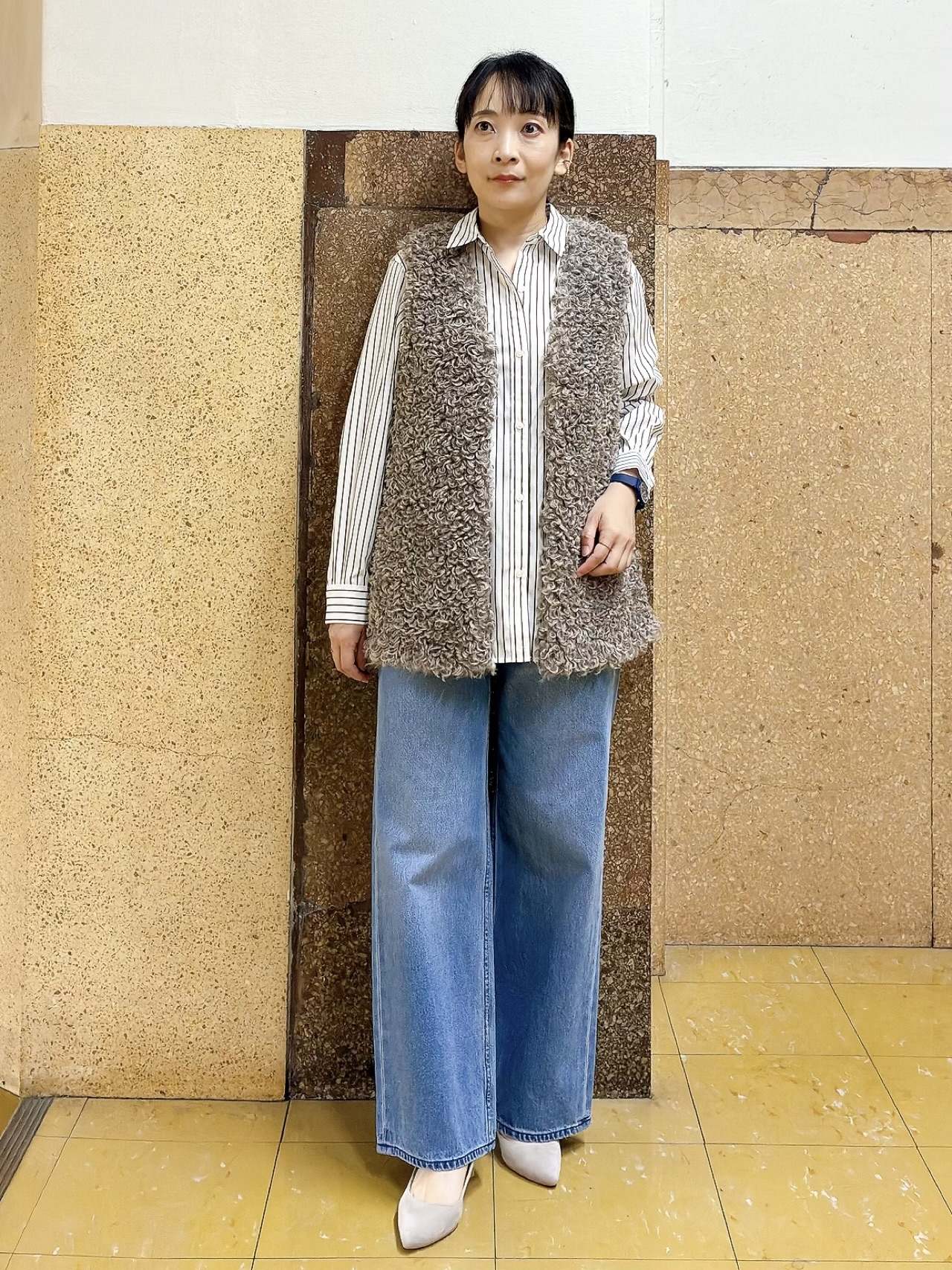 hattoriさんの「INDIVI｜【新作登場！】美脚ワイドデニム」を使ったコーディネート
