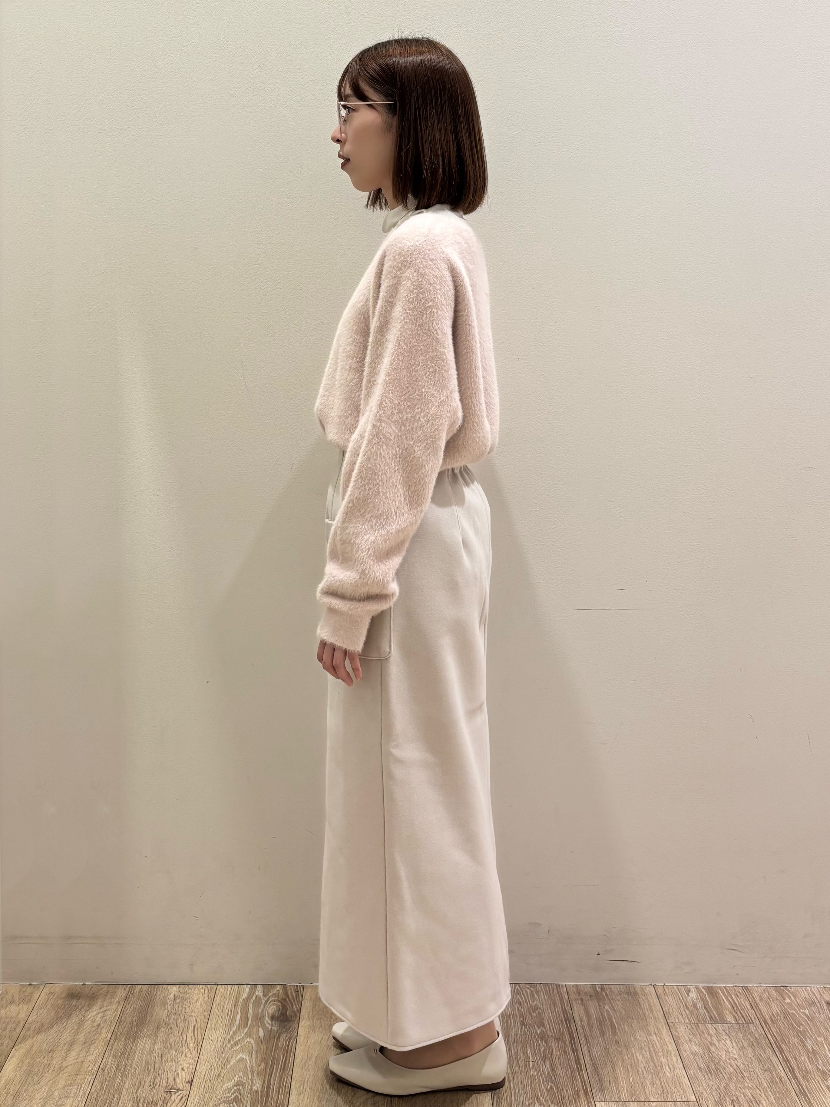honamiさんの「index｜【植草美幸先生が指南する好印象スタイル】カシミヤ混ノーカラーショートコート」を使ったコーディネート