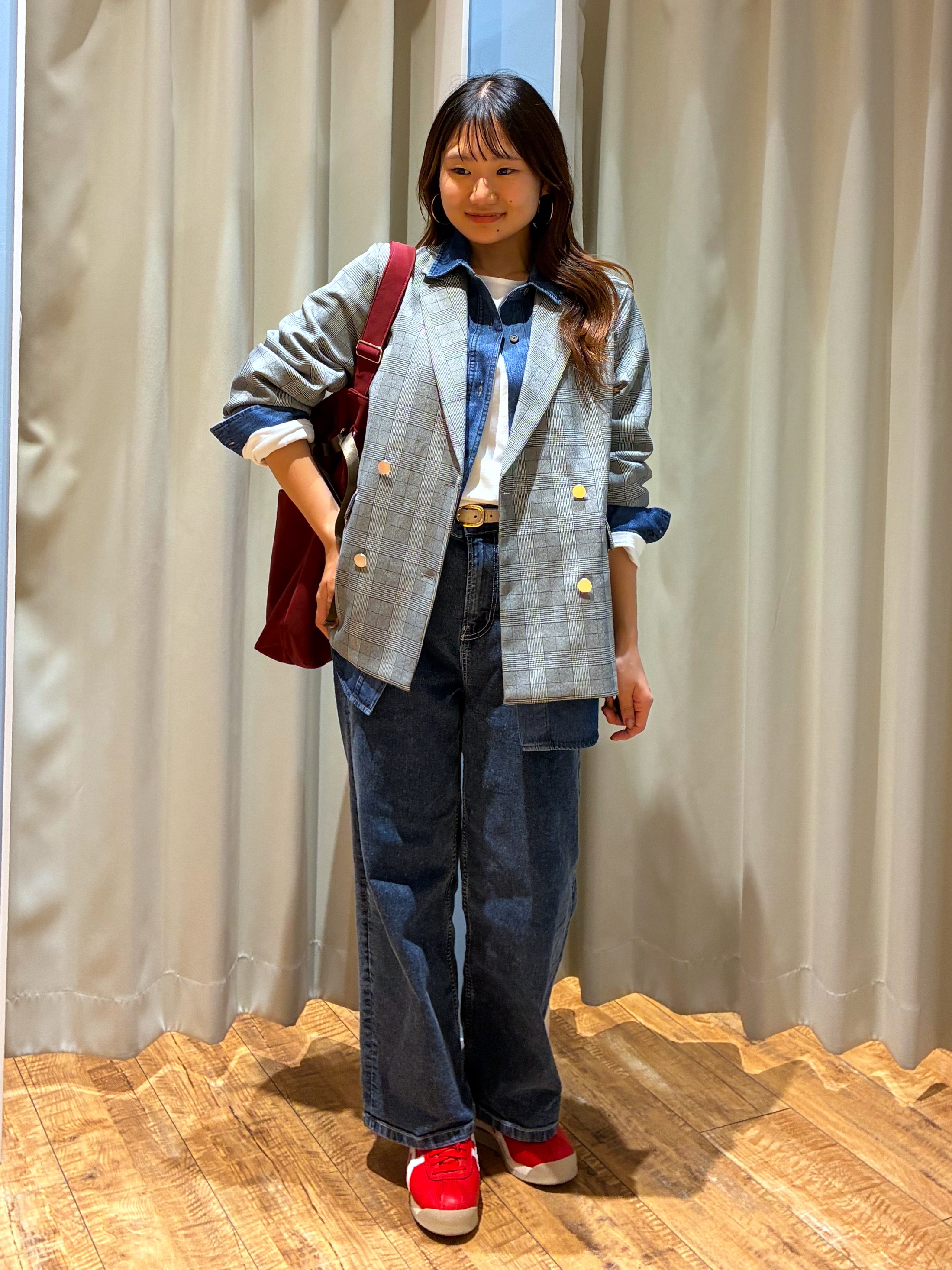 もんちゃんさんの「SHOO･LA･RUE｜【セットアップ可/洗濯後しわになりにくい】ウールフィール ダブルジャケット」を使ったコーディネート