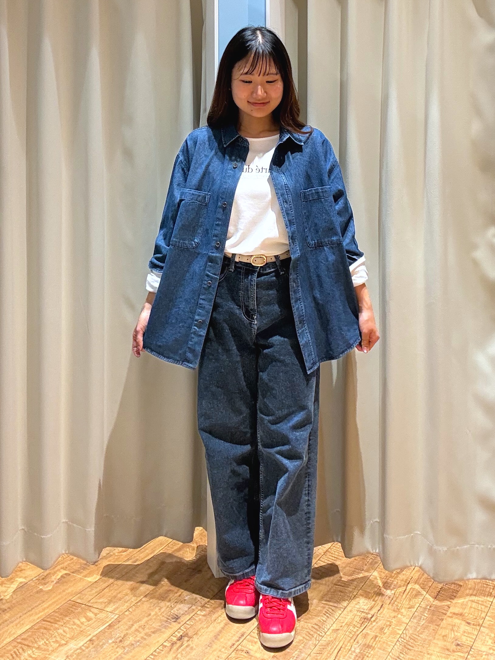 もんちゃんさんの「SHOO･LA･RUE｜【セットアップ可/洗濯後しわになりにくい】ウールフィール ダブルジャケット」を使ったコーディネート