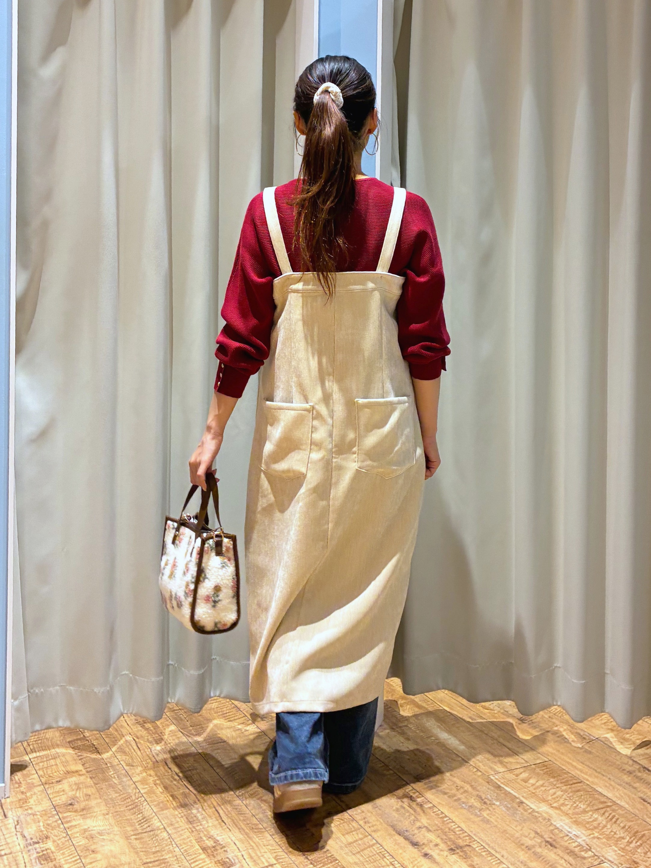 もんちゃんさんの「SHOO･LA･RUE｜【洗濯機可/体型カバー】やわらかリブドルマンニット」を使ったコーディネート
