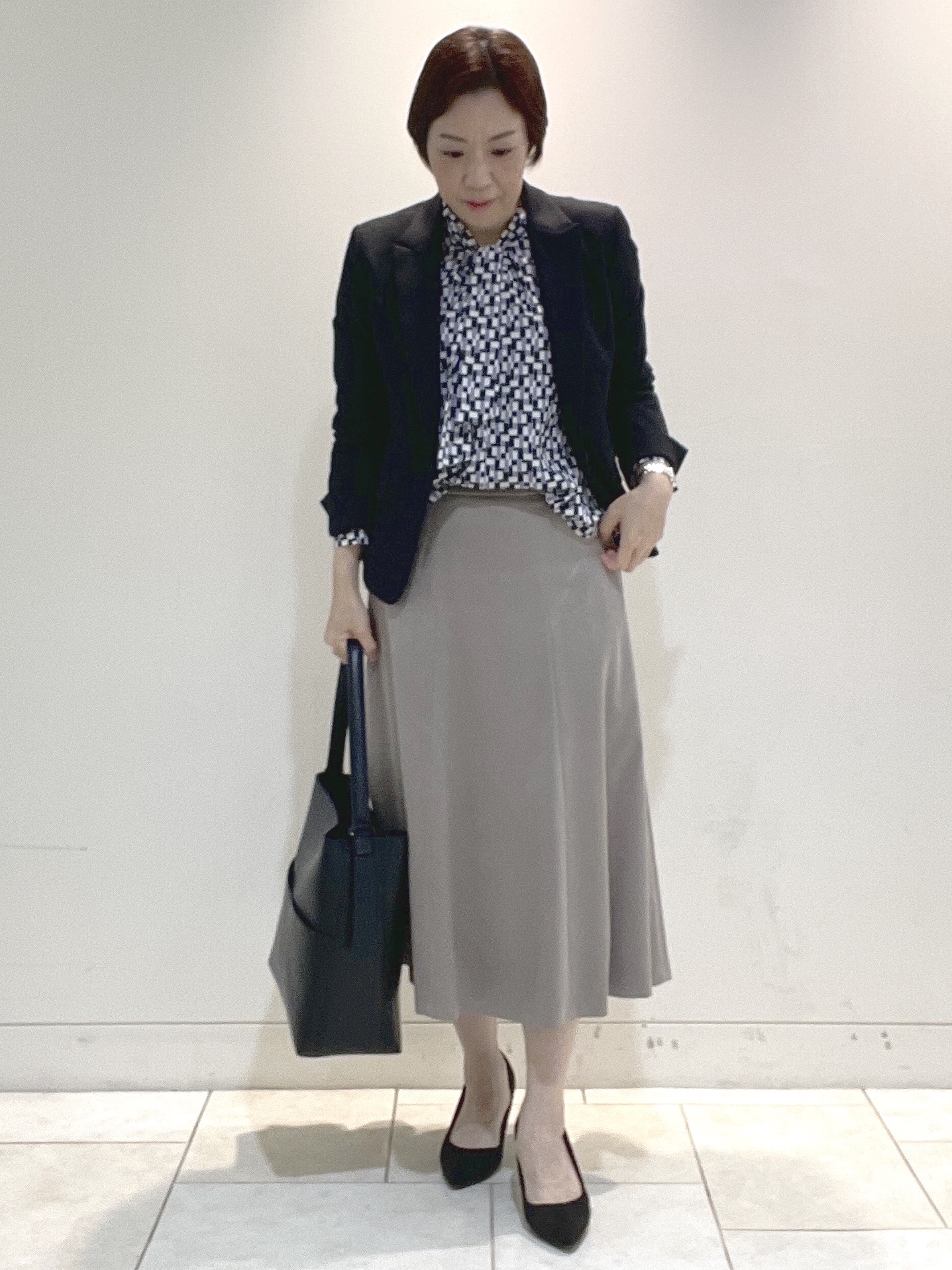 フミさんの「Reflect｜【SS-4Lサイズ／セットアップ可】匠ジャケット／ベーシックテーラード」を使ったコーディネート