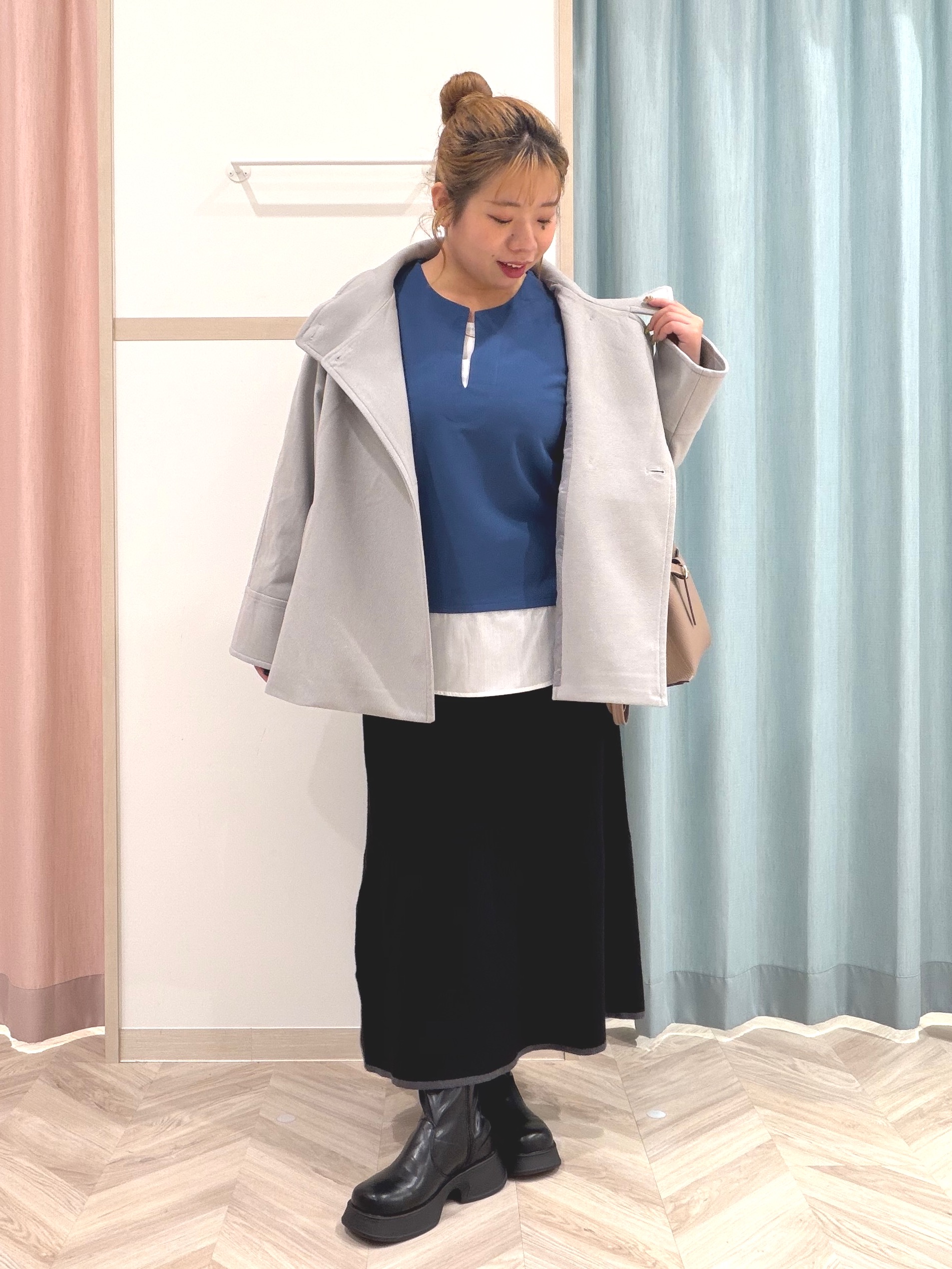 まちゃんなちゃんさんの「SHOO･LA･RUE｜【S-LL/洗濯機可】1枚で完成 アクセいらずのレイヤード風ブラウス」を使ったコーディネート
