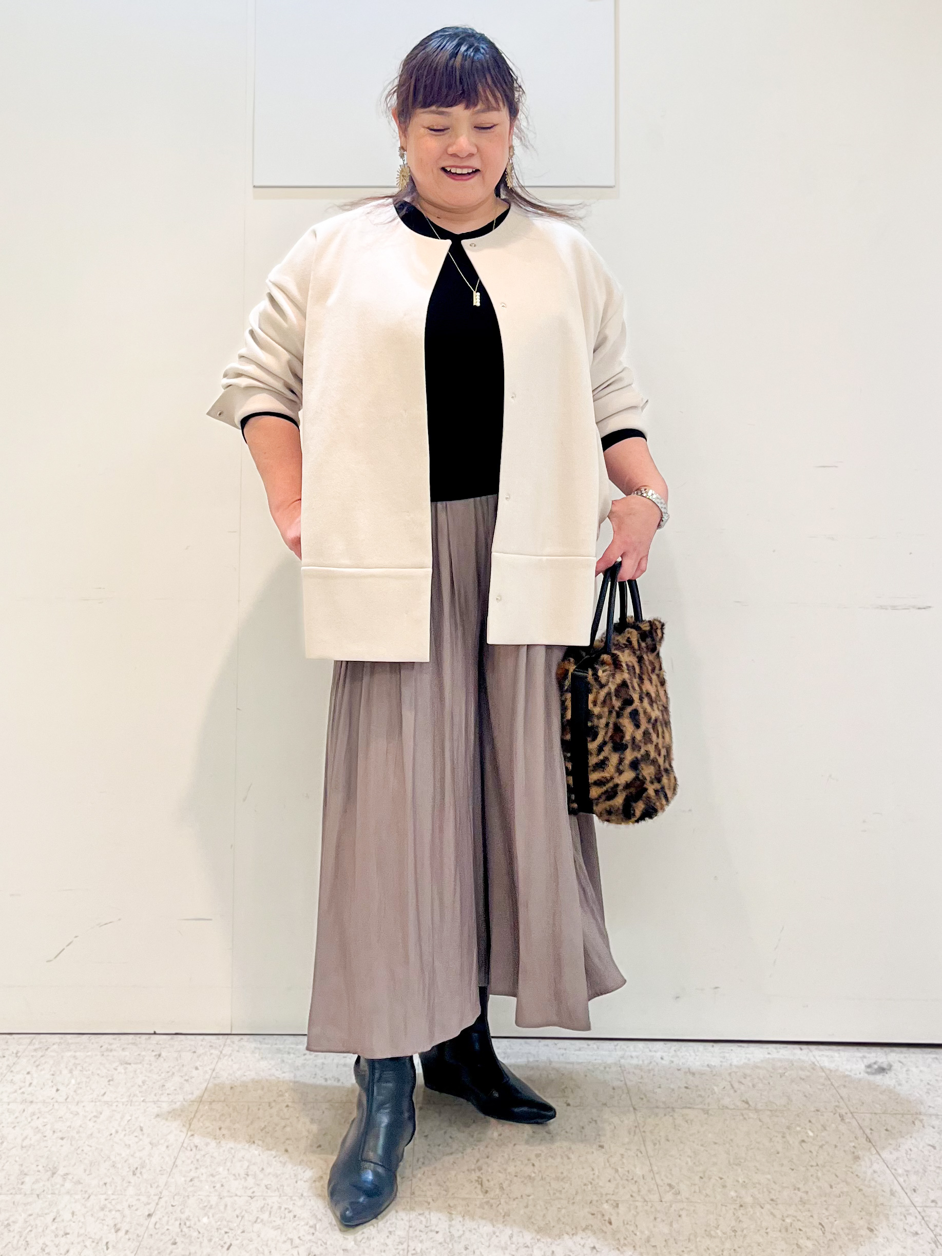 kimmyさんの「Reflect｜【マシンウォッシュ】ホールガーメントニット」を使ったコーディネート