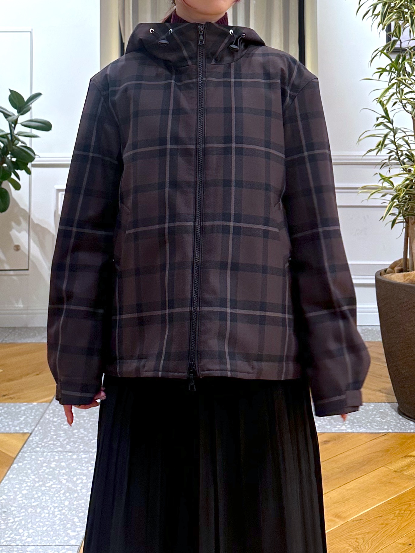 なべこさんの「DRESSTERIOR｜【STORY11月号掲載】チェックバックウォームテックブルゾン」を使ったコーディネート