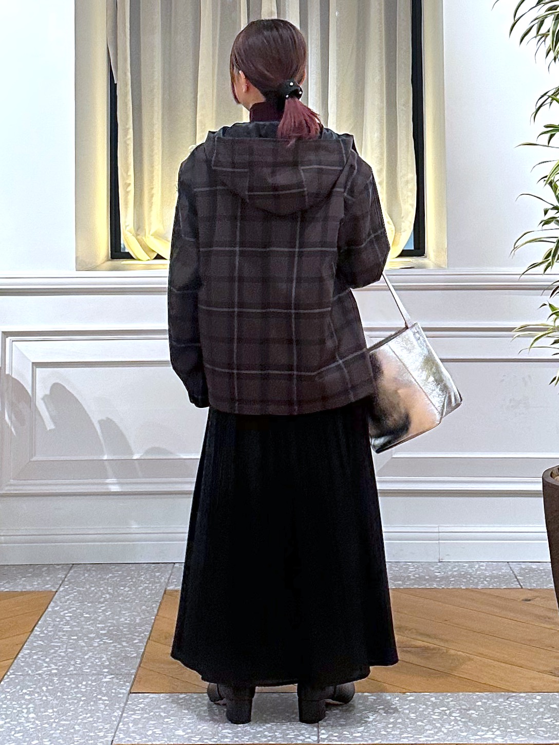 なべこさんの「DRESSTERIOR｜【STORY11月号掲載】チェックバックウォームテックブルゾン」を使ったコーディネート