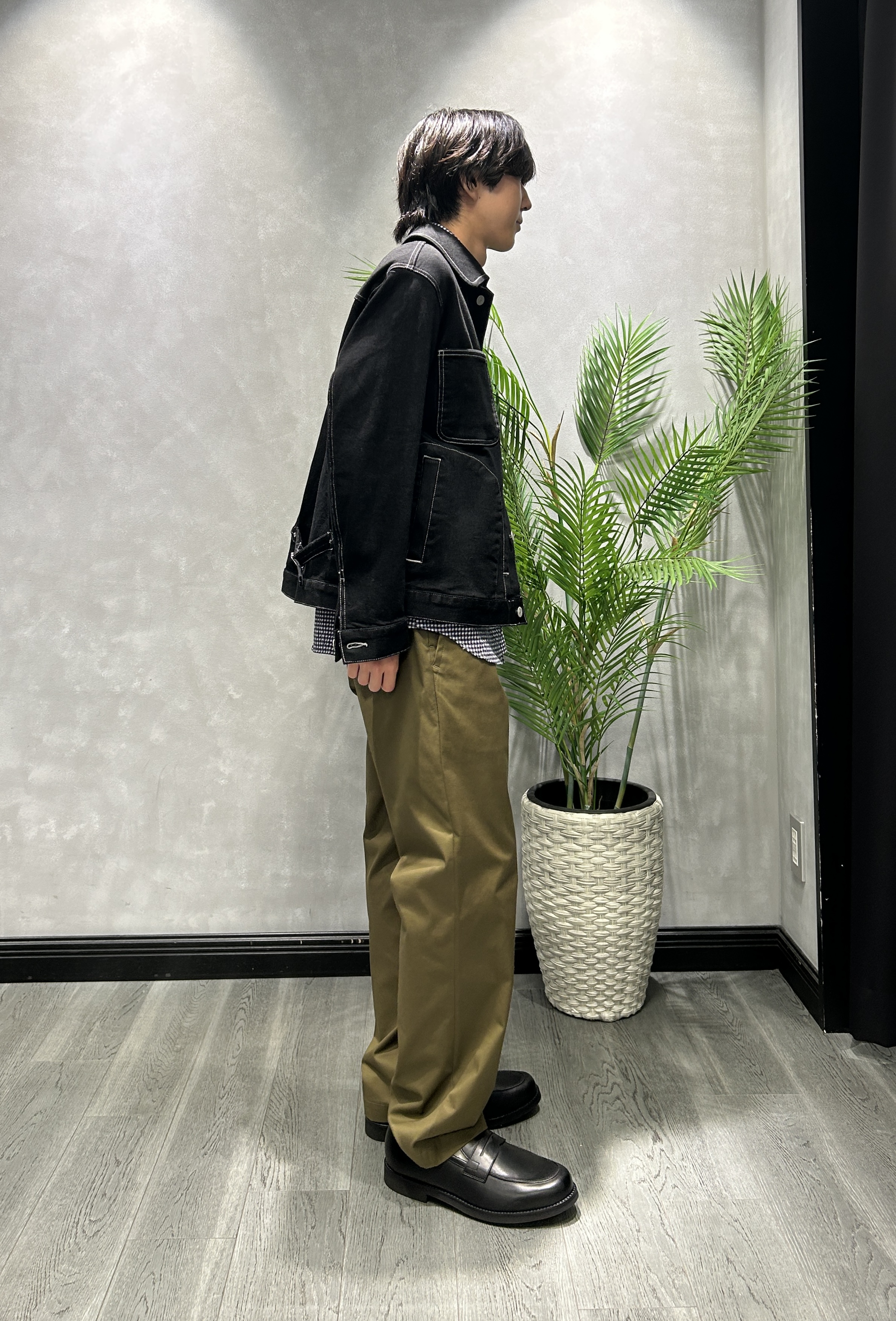 ruiさんの「TAKEO KIKUCHI｜【BOWLER HAT LABEL】ブラックデニムGジャン」を使ったコーディネート