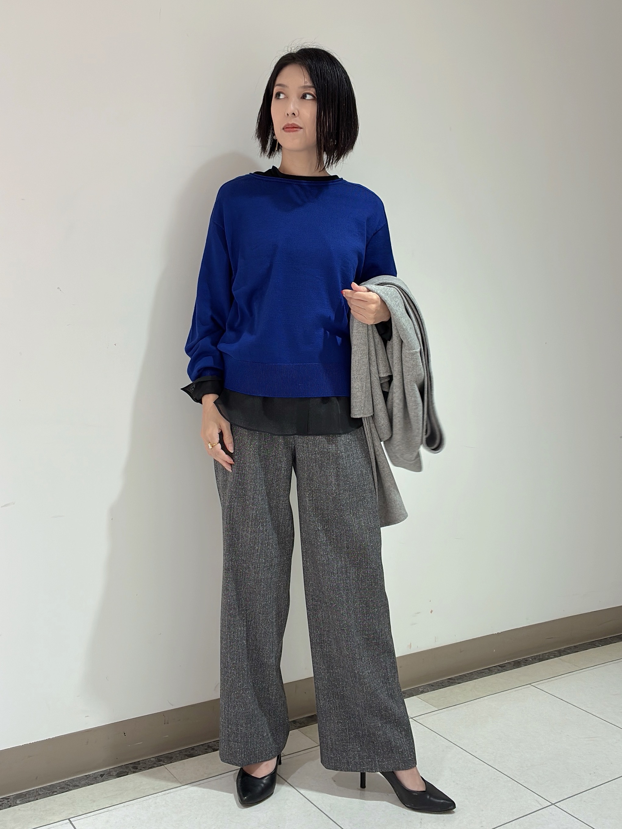 環さんの「UNTITLED｜【マフラー付き/ゆったり】リバーコート」を使ったコーディネート