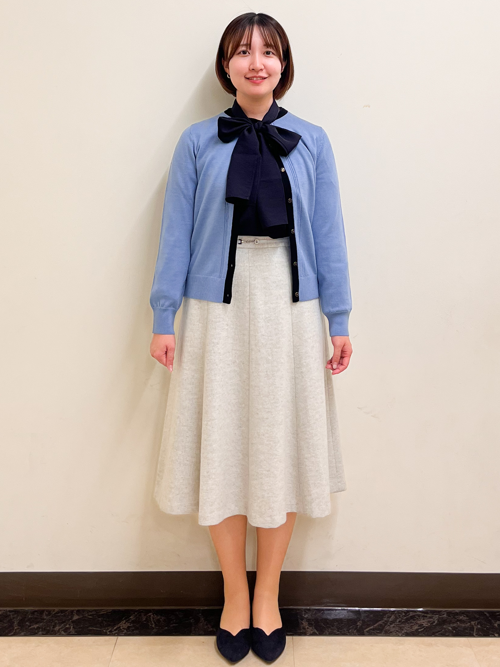 mikikoさんの「Reflect｜【手洗い／アンサンブル可】フェミニンカーディガン」を使ったコーディネート