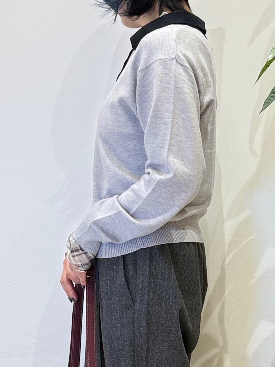 misakiさんの「SHOO･LA･RUE｜【S-LL/洗濯機可】やわらかな着心地 襟付きニット」を使ったコーディネート