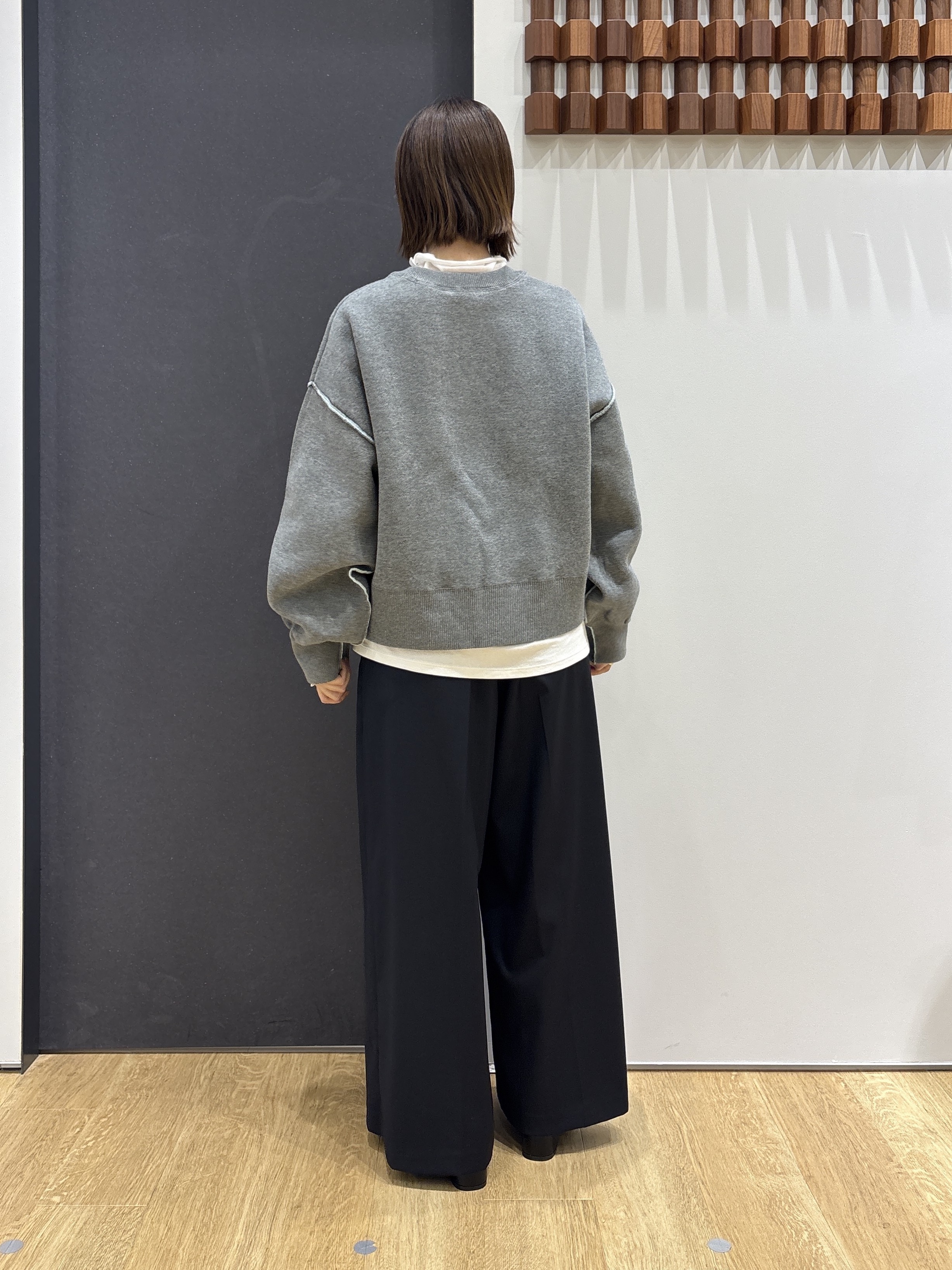 risaさんの「Dessin｜【2WAY/洗濯機OK/XS-L】配色リバーシブル コットンジャカード クルーネックニット」を使ったコーディネート