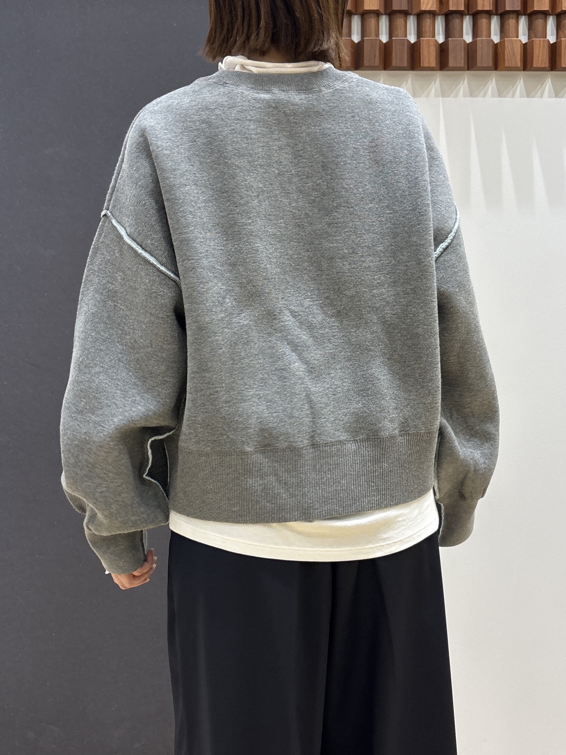 risaさんの「Dessin｜【2WAY/洗濯機OK/XS-L】配色リバーシブル コットンジャカード クルーネックニット」を使ったコーディネート