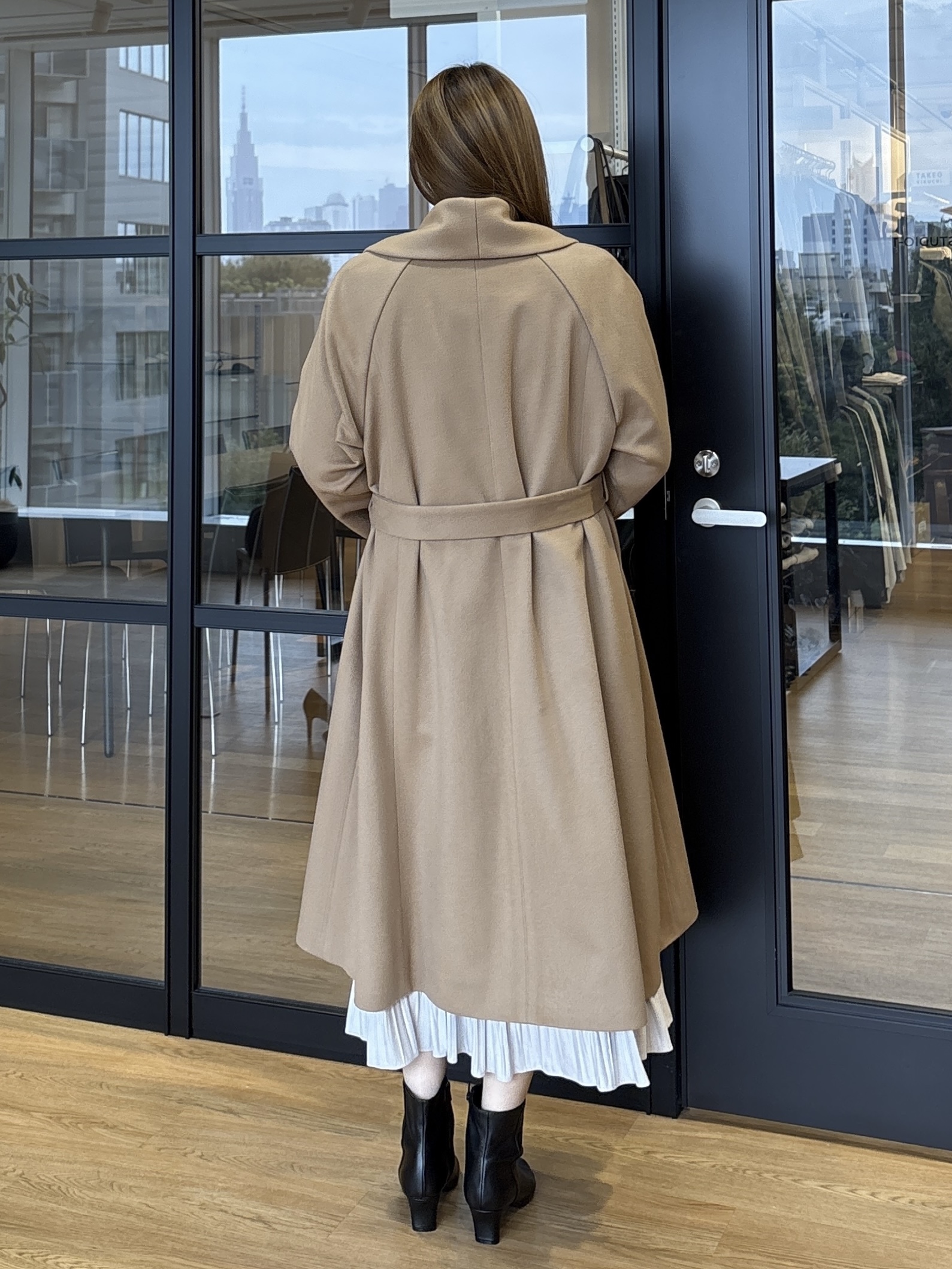 sayaさんの「UNTITLED｜ショールカラーカシミヤコート」を使ったコーディネート