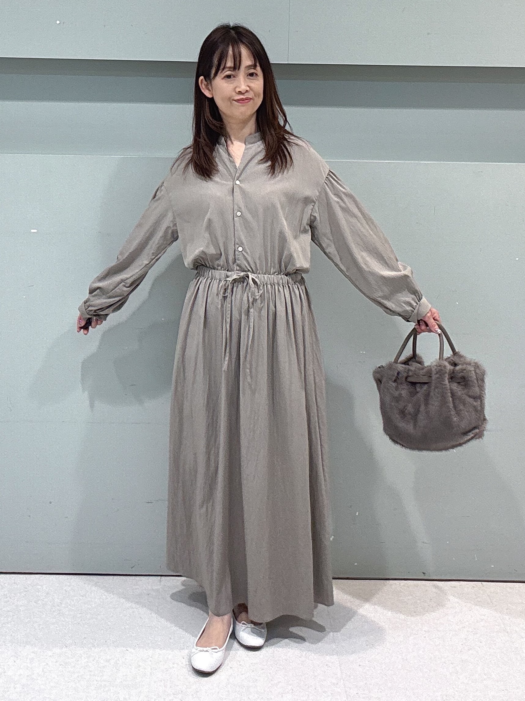 makiさんの「UNTITLED｜ドレープワンピース」を使ったコーディネート