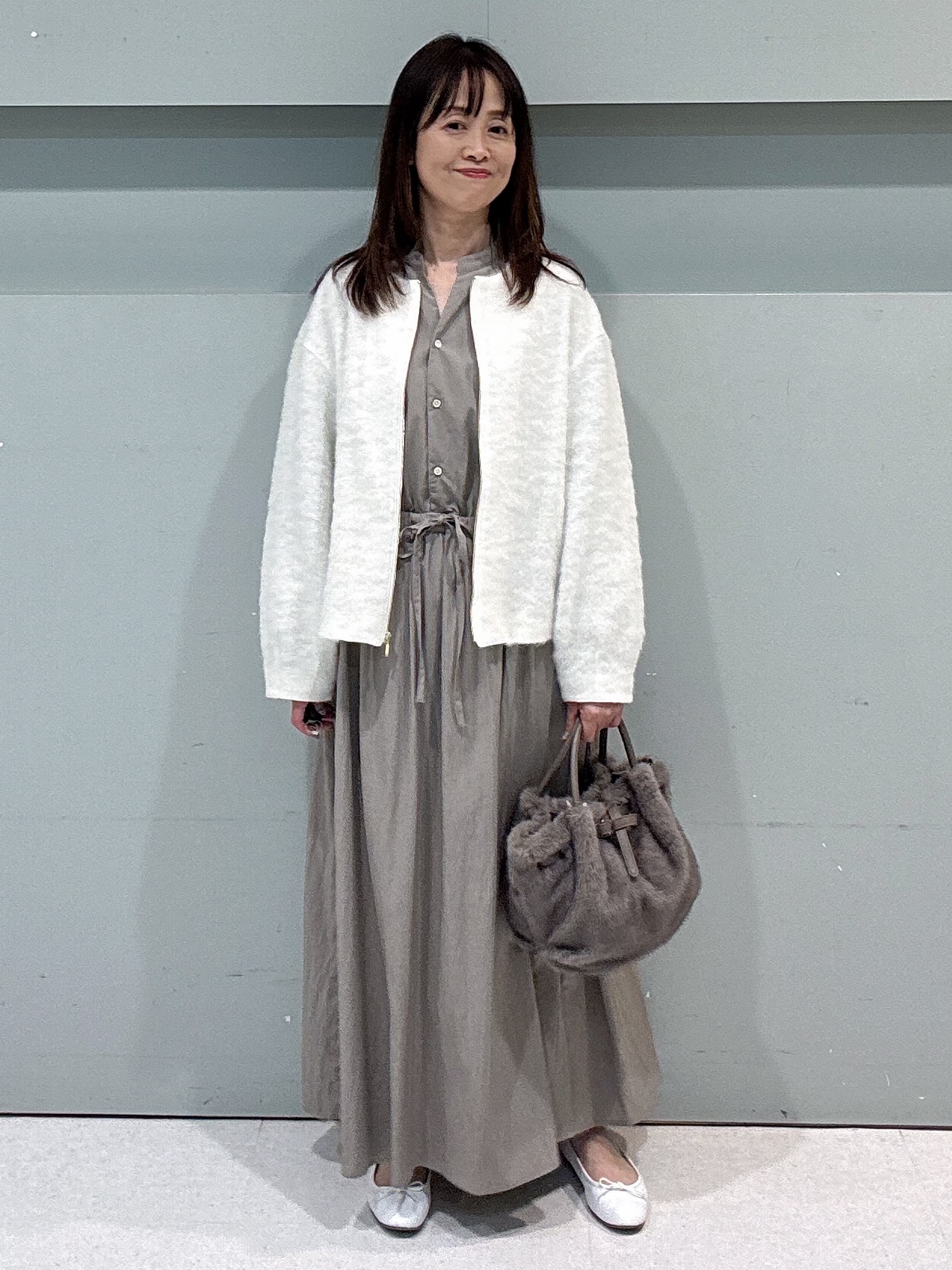 makiさんの「UNTITLED｜ドレープワンピース」を使ったコーディネート