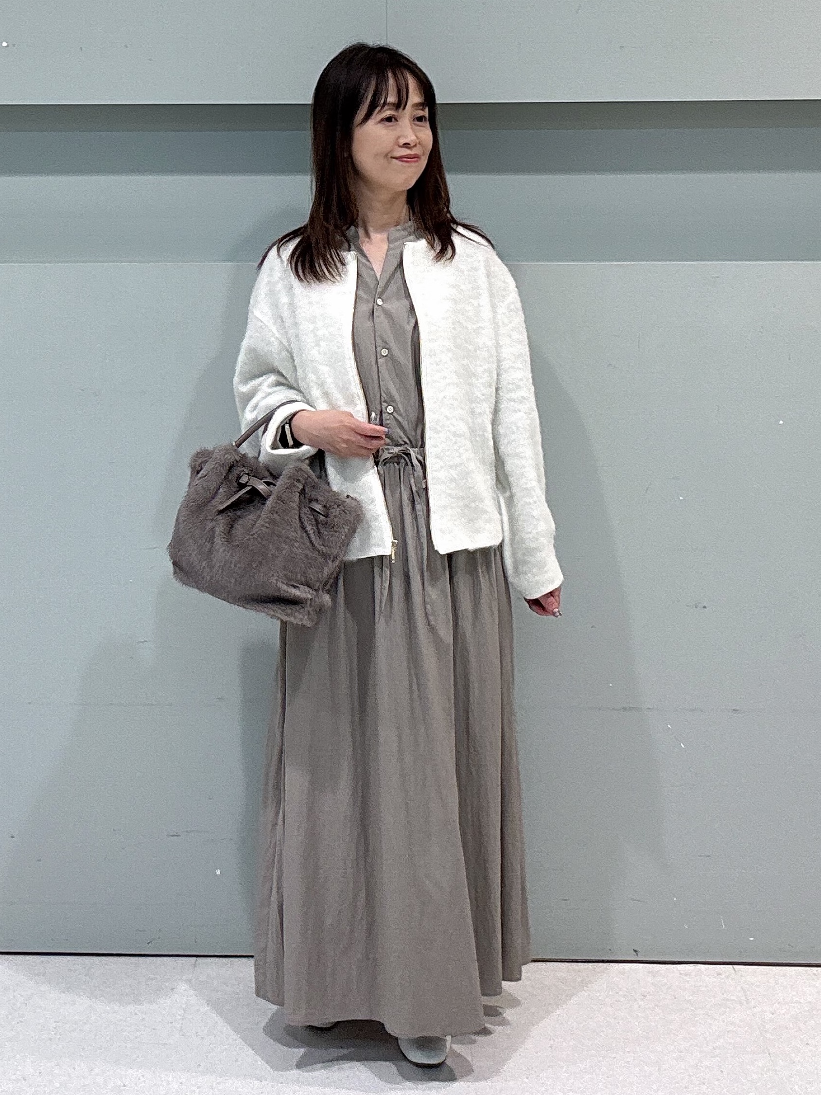 makiさんの「UNTITLED｜ドレープワンピース」を使ったコーディネート