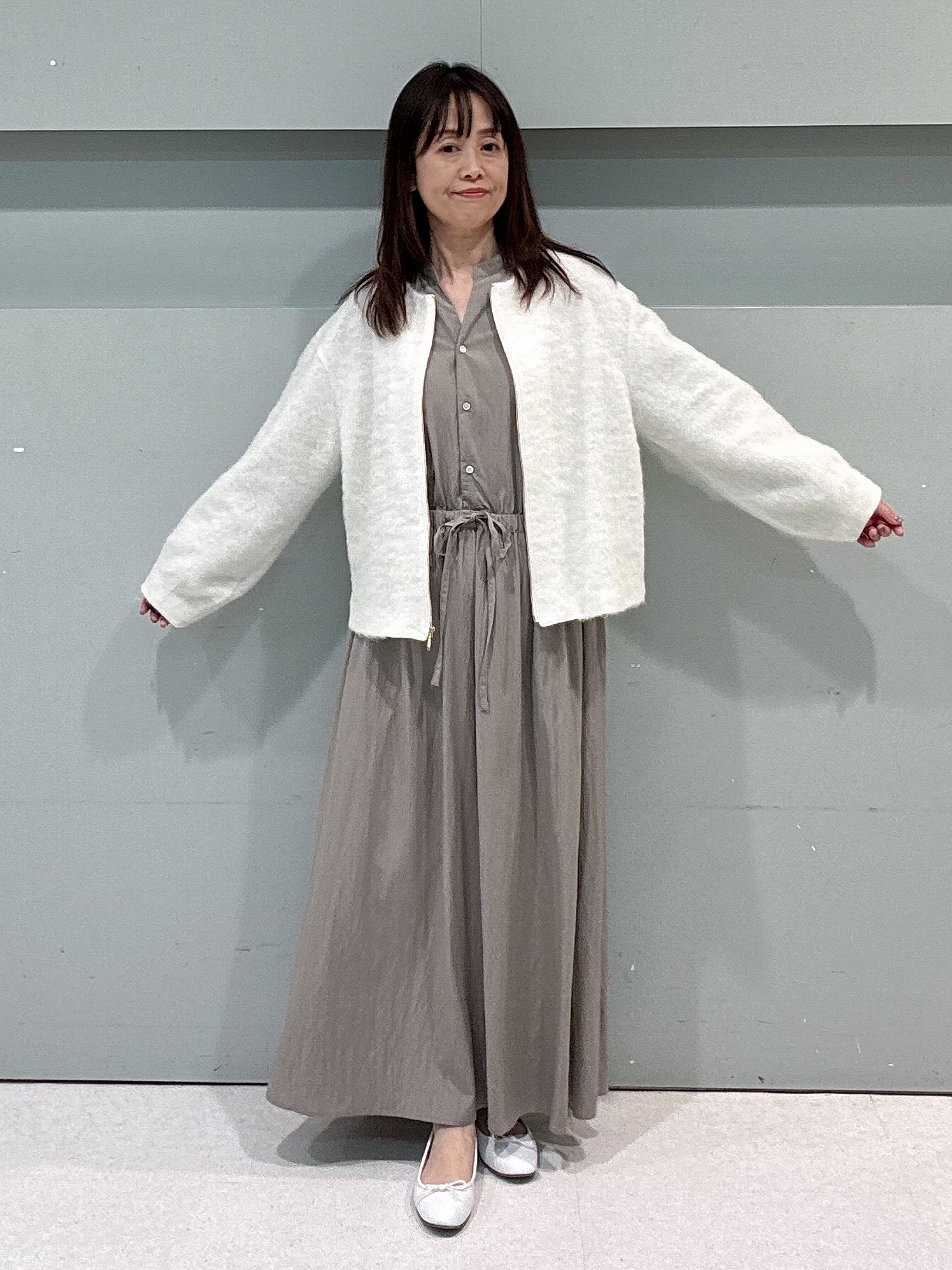 makiさんの「UNTITLED｜ドレープワンピース」を使ったコーディネート