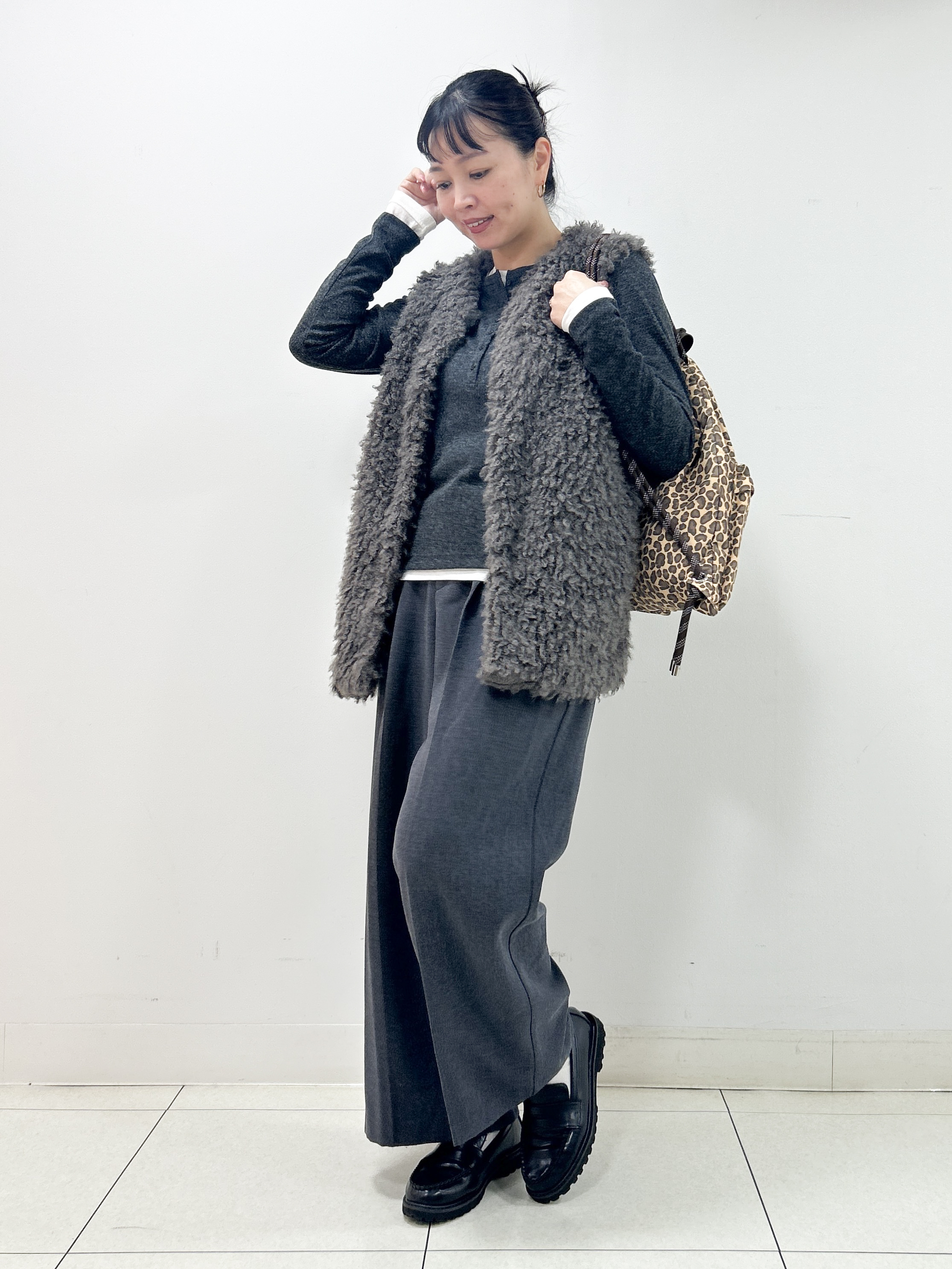 Kaiさんの「Dessin｜【店頭人気/洗濯機OK/秋インナー】シアーテレコヘンリーネックプルオーバー」を使ったコーディネート