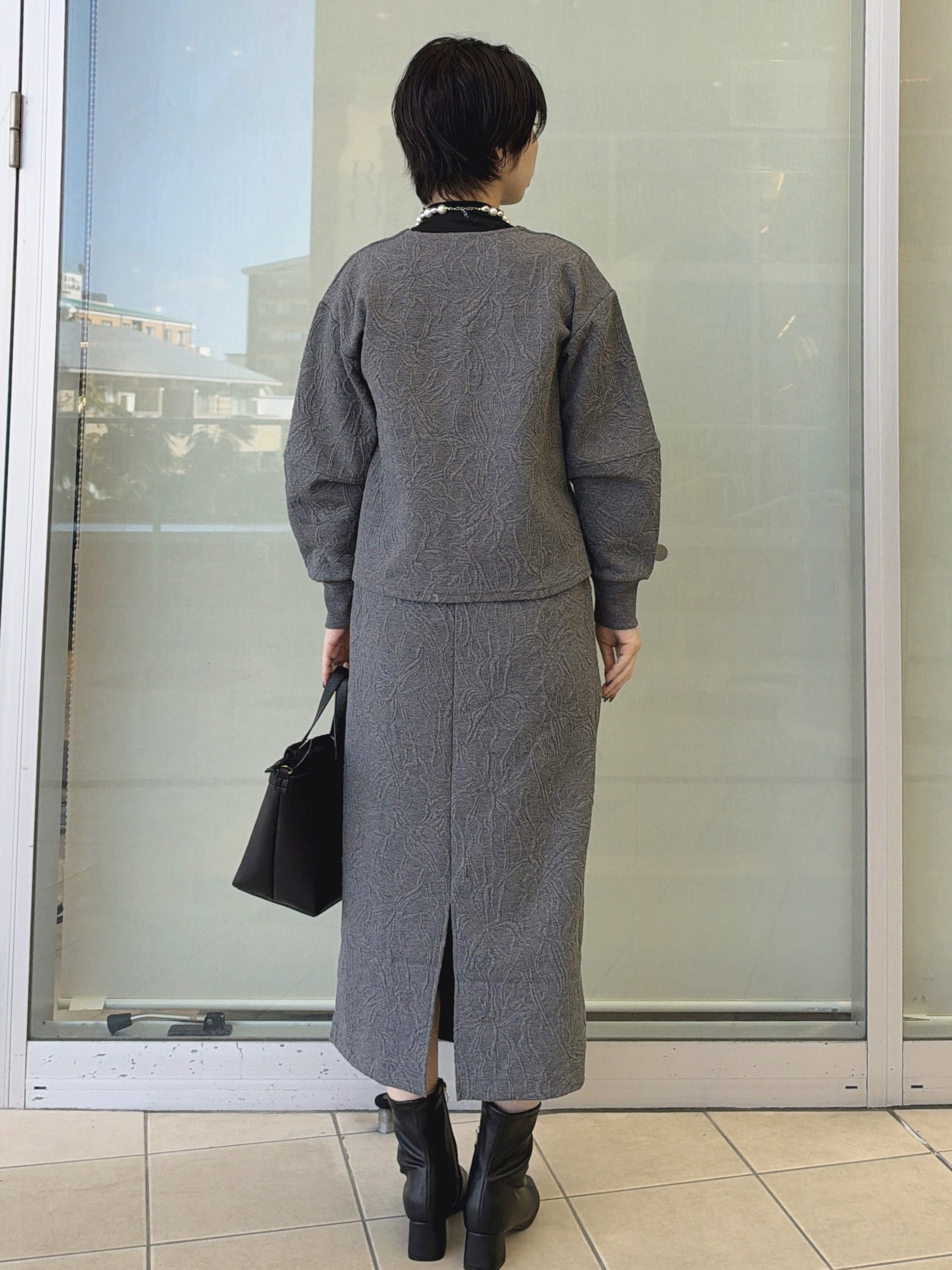 yo-koさんの「OPAQUE.CLIP｜ふくれジャカードプルオーバー／セットアップ可【洗濯機OK】」を使ったコーディネート
